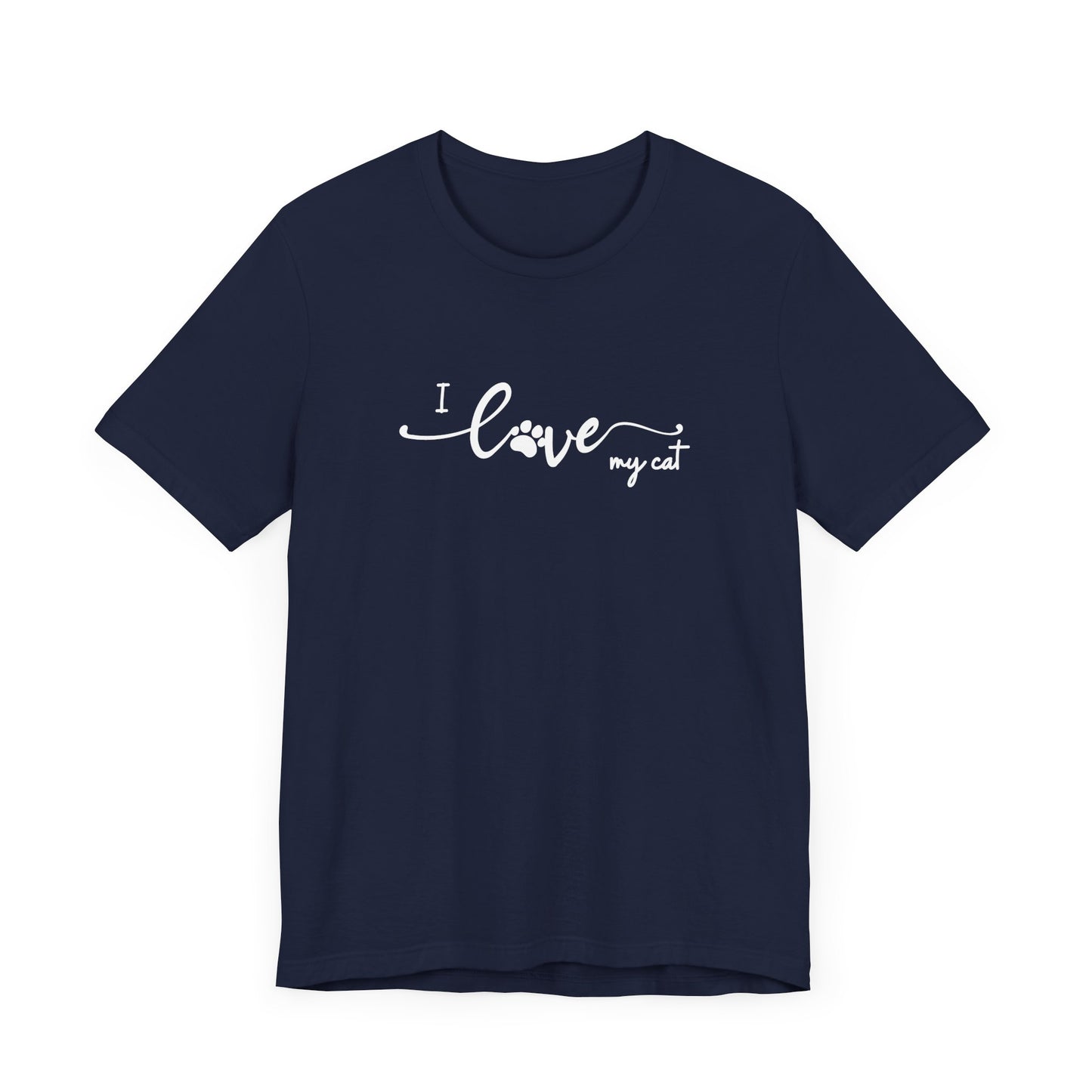 I Love My Cat Men's T-Shirt - Cute Cat Lover Tee for Pet Owners
