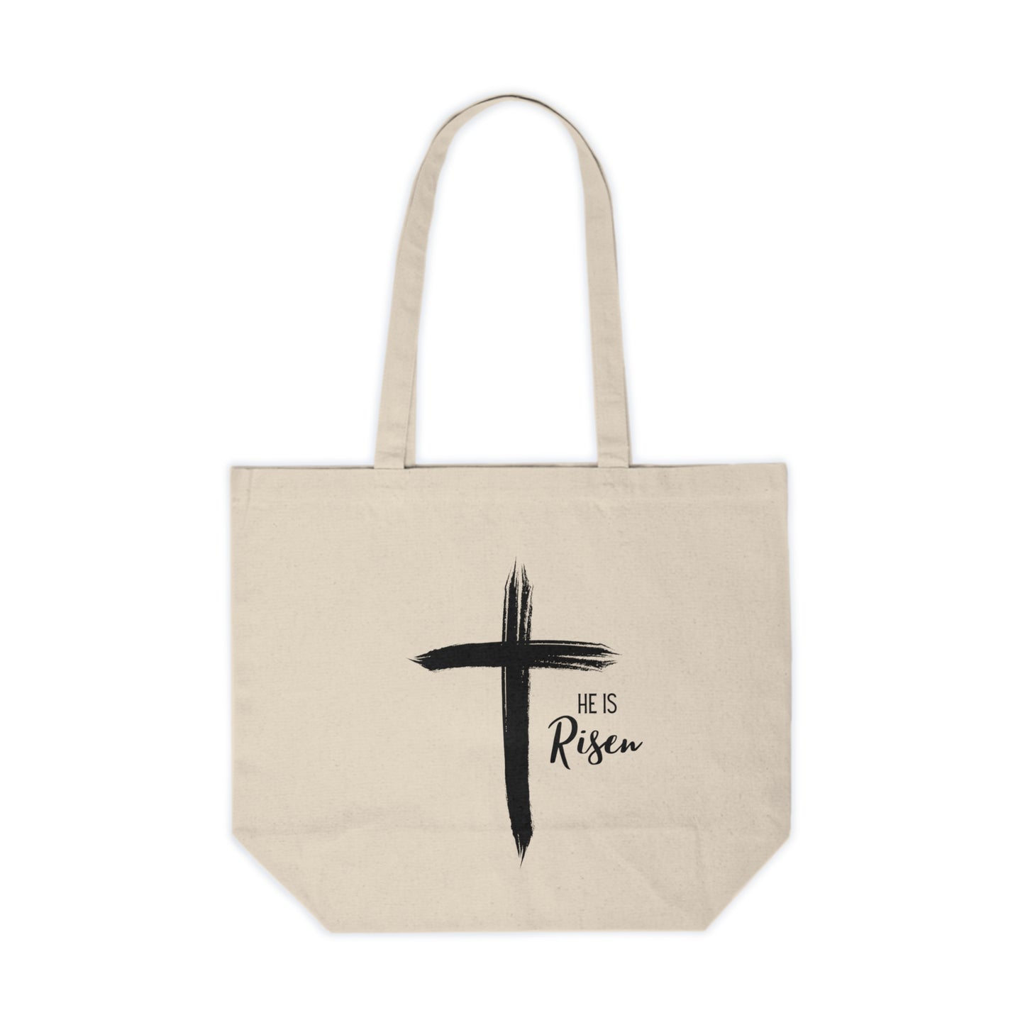 He Is Risen Cross Canvas Bag