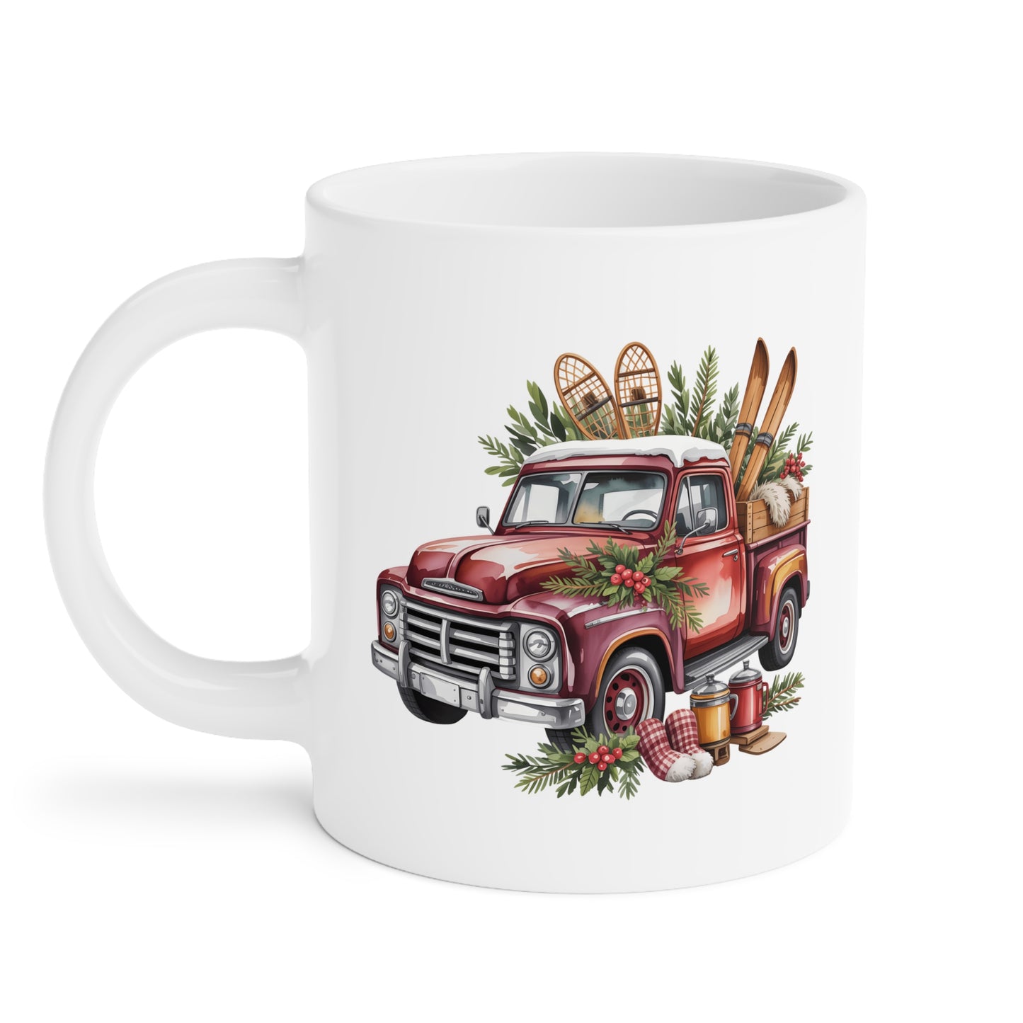 Retro Holiday Truck Mug