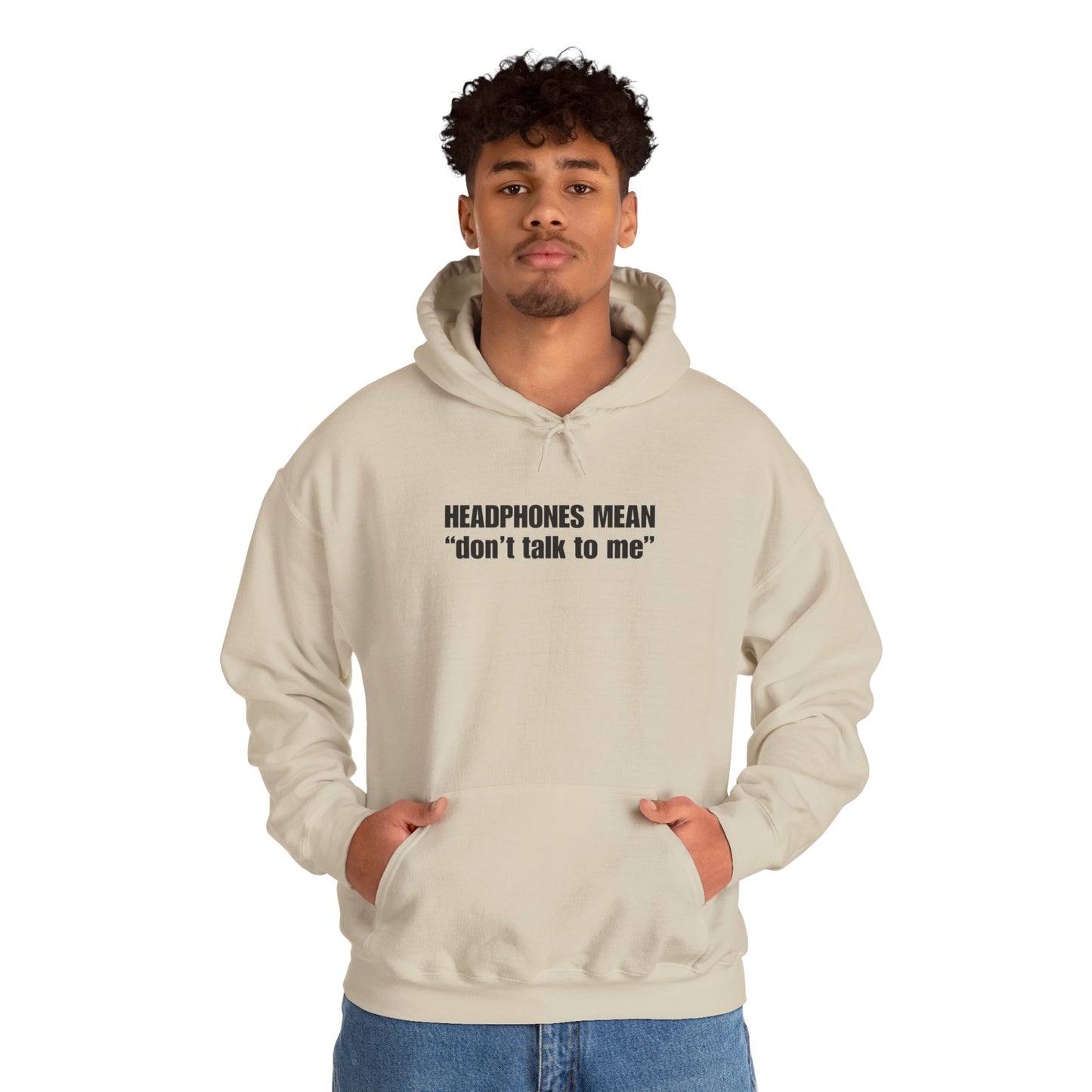"Headphones Mean Don't Talk to Me" Men's Hoodie