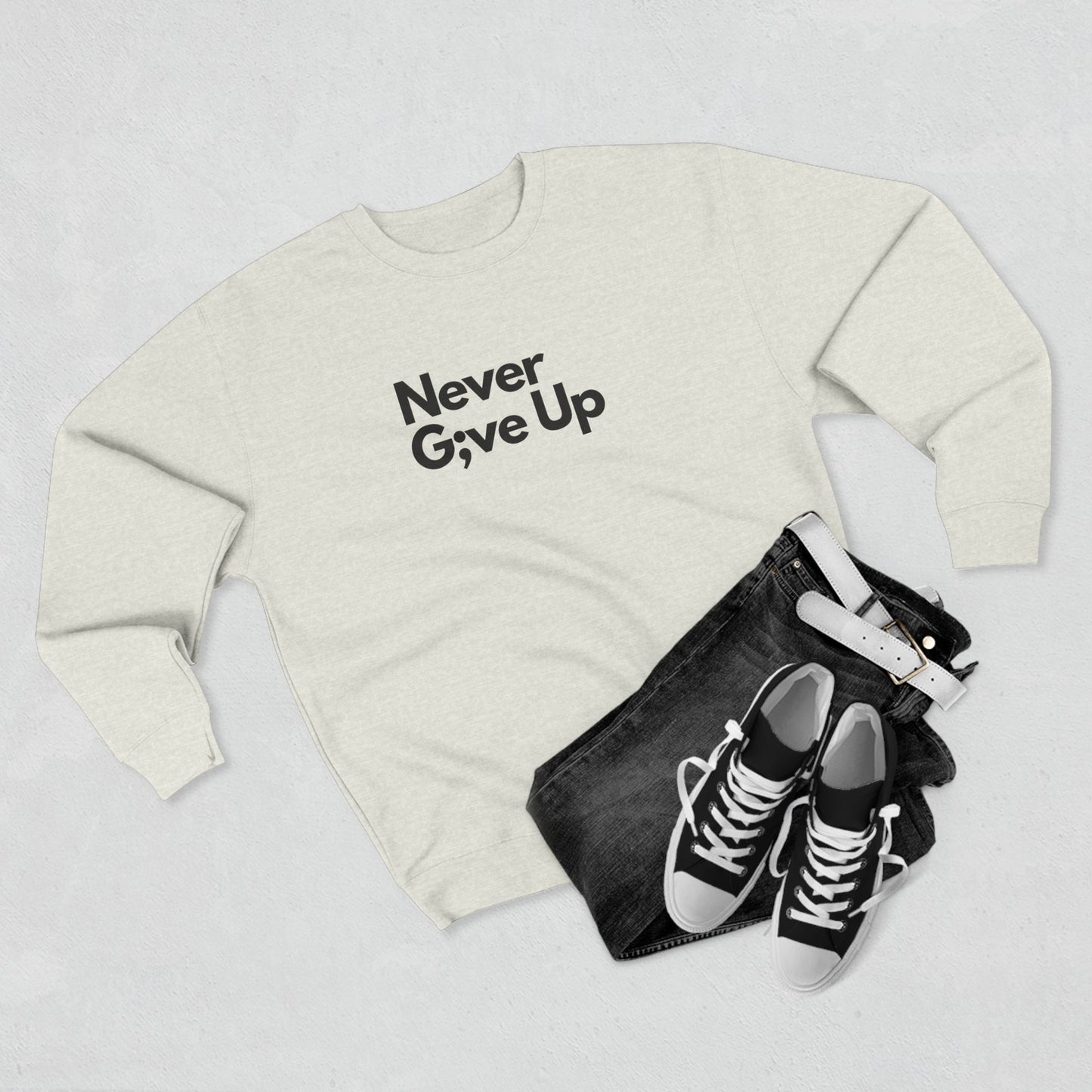 Never Give Up Women's Crewneck