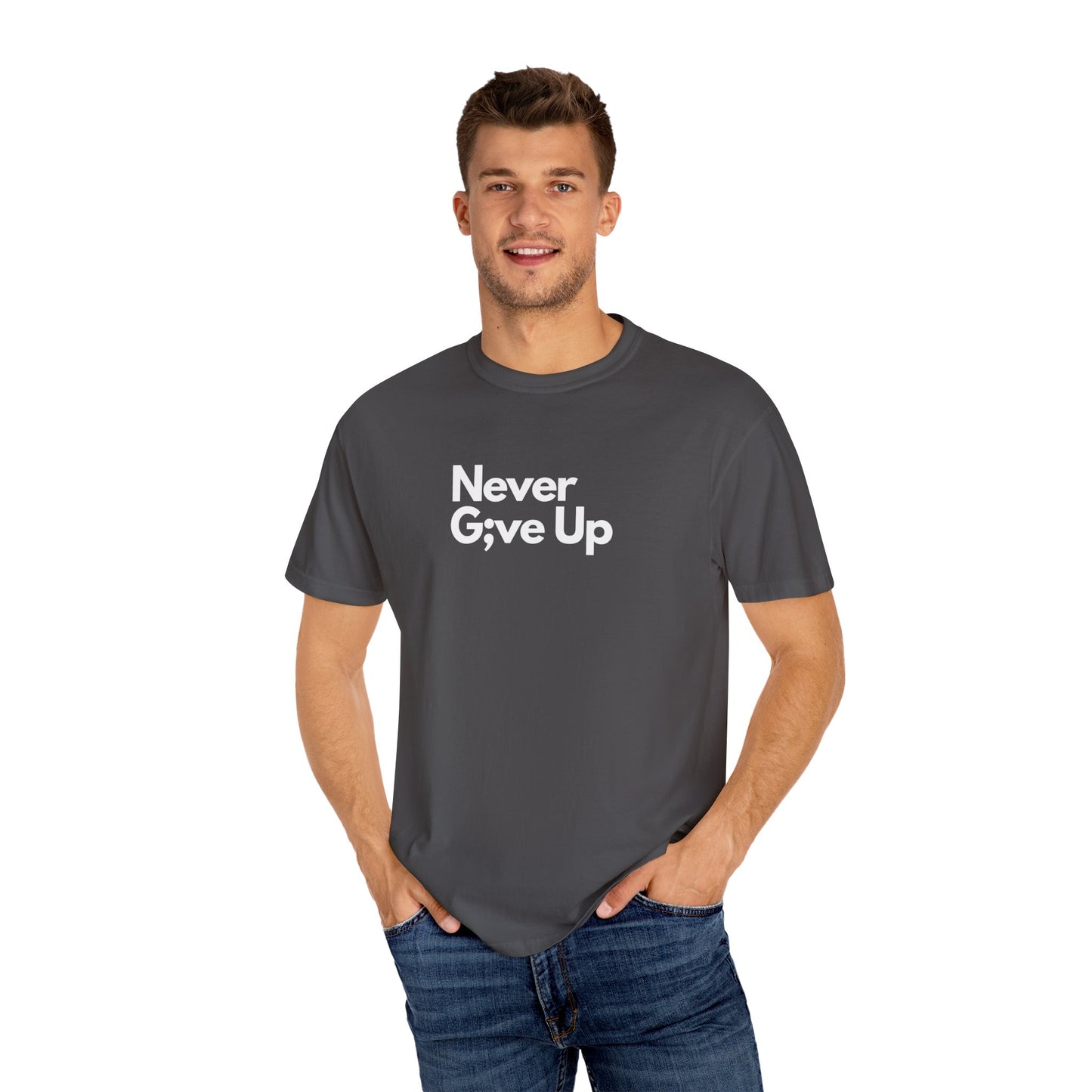 Never G;ve Up Men's T-Shirt
