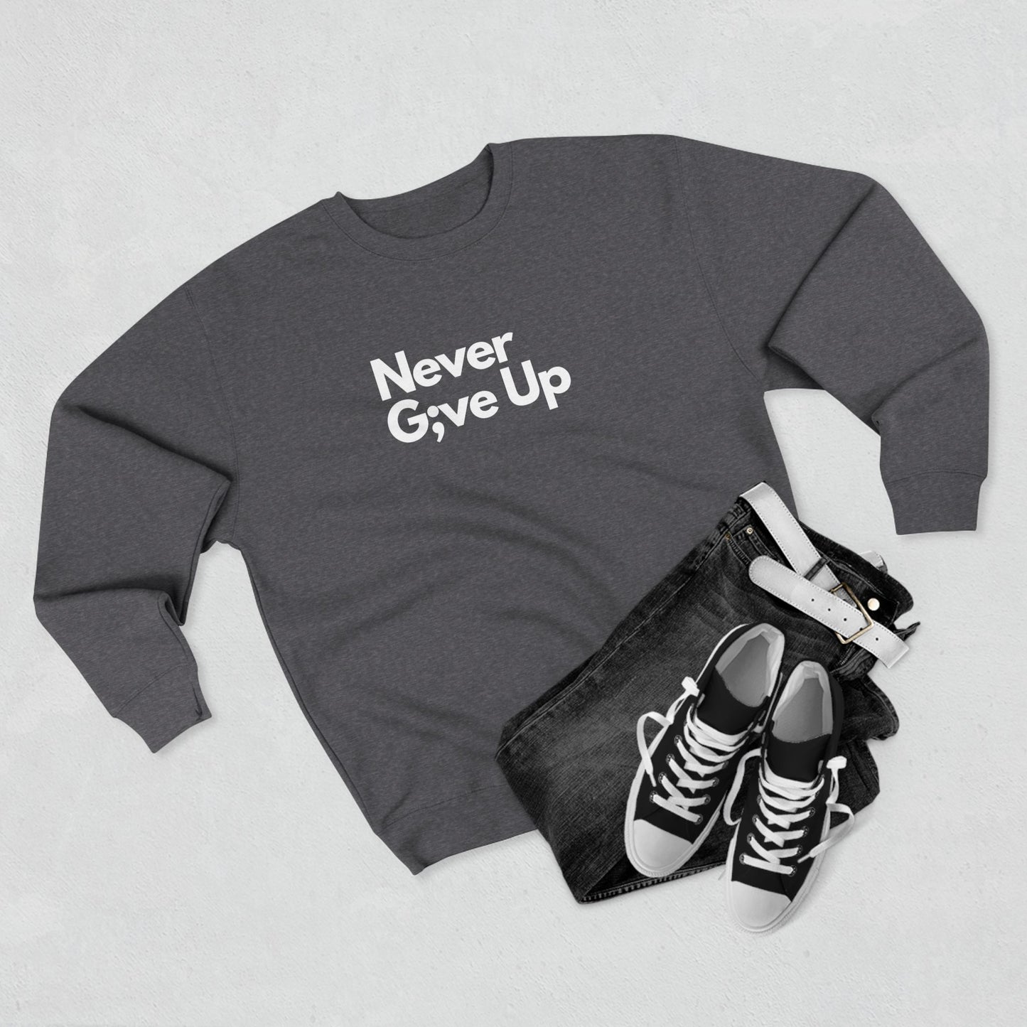 Never Give Up Women's Crewneck