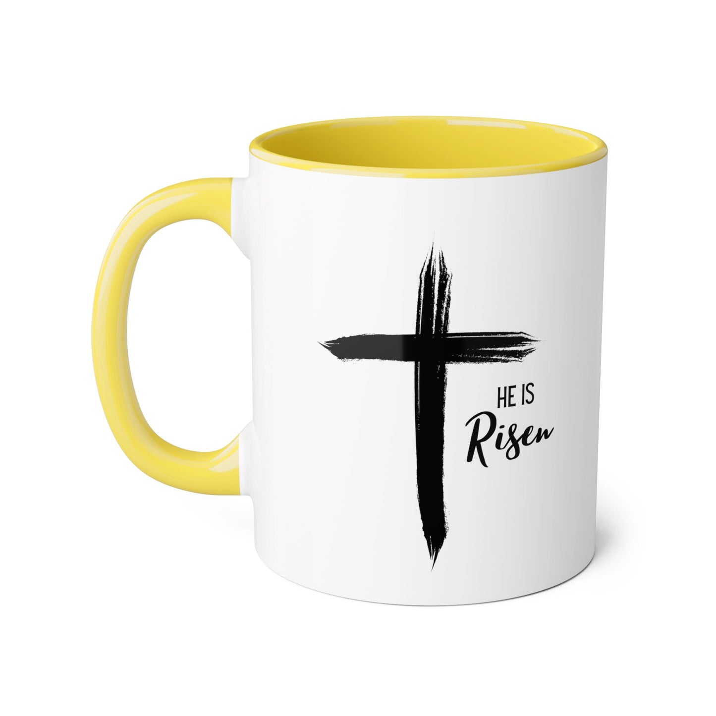 Cross 'He is Risen' 2 Tone Mug