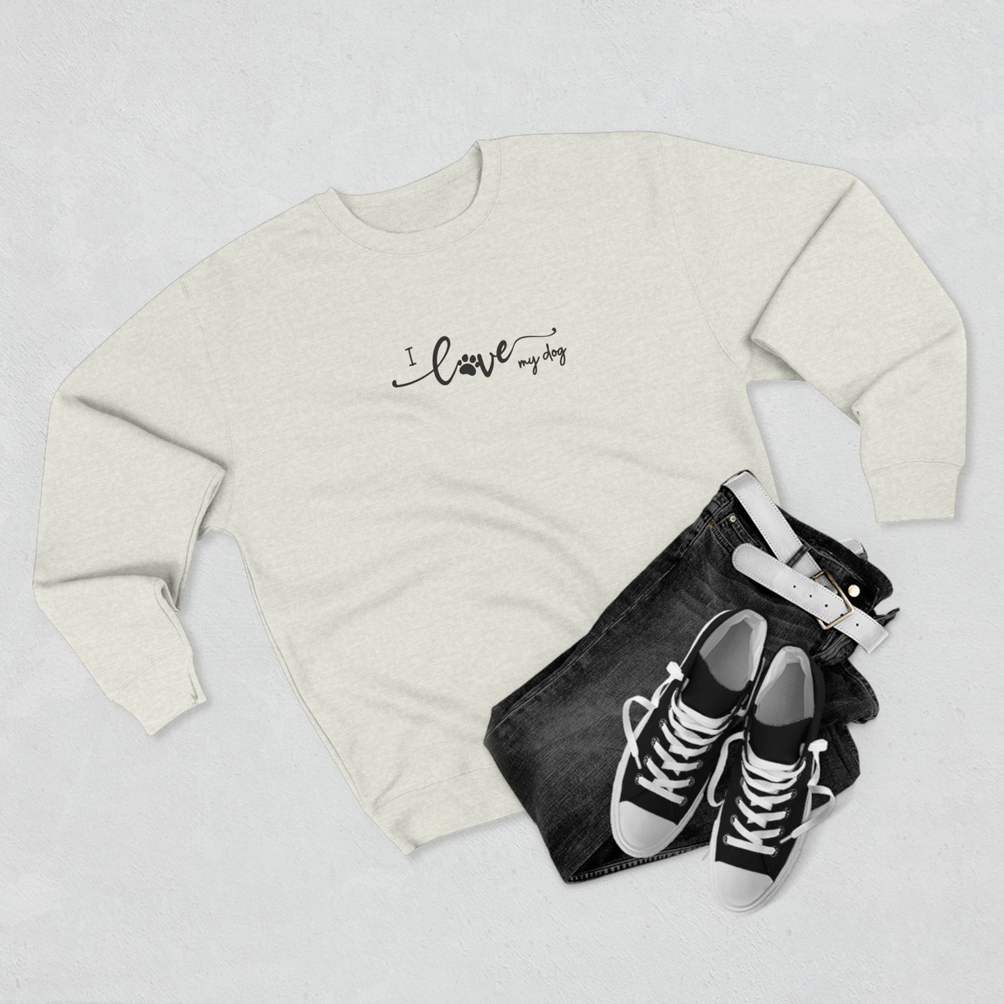 I Love My Dog Men's Crewneck