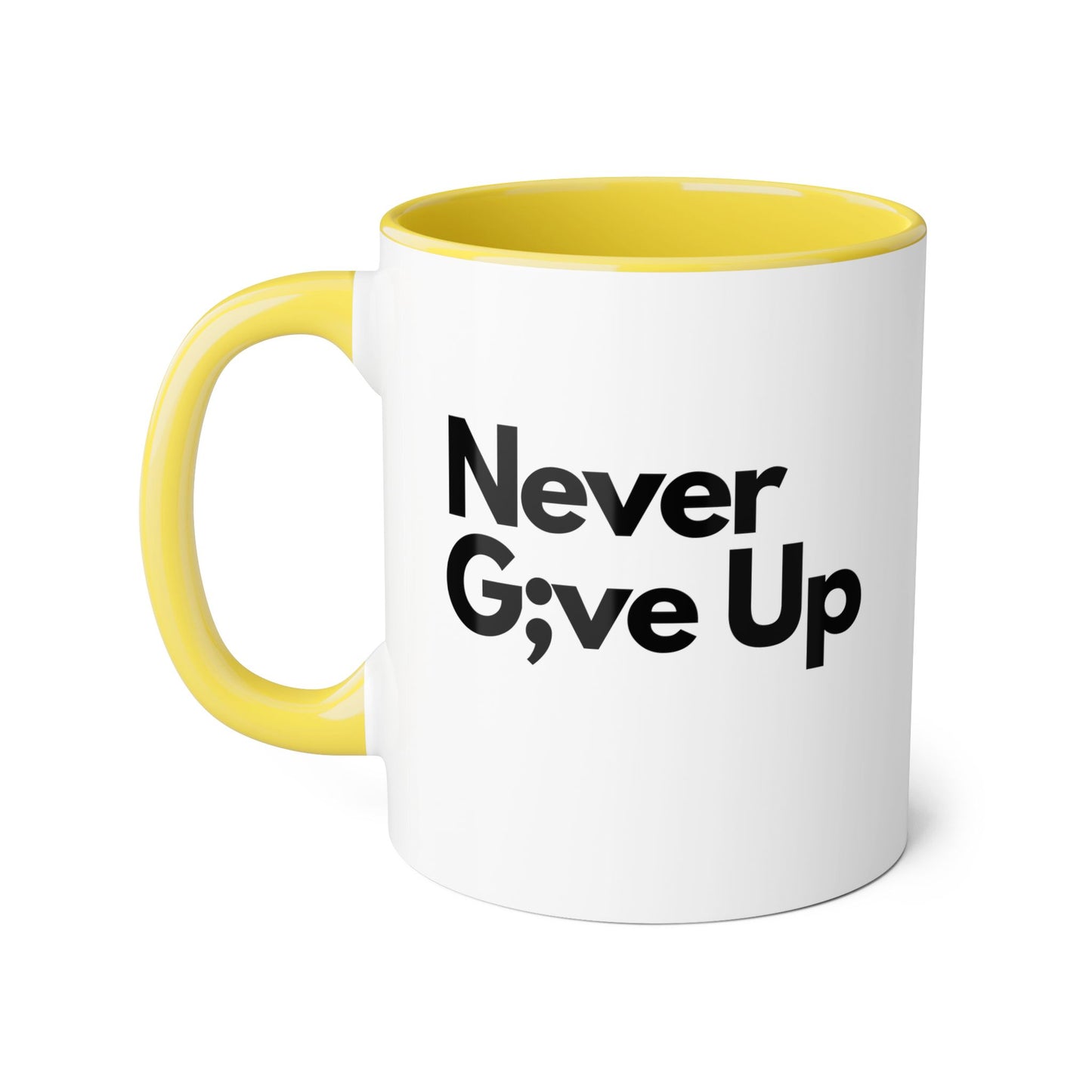 Never Give Up 2 Tone Mug