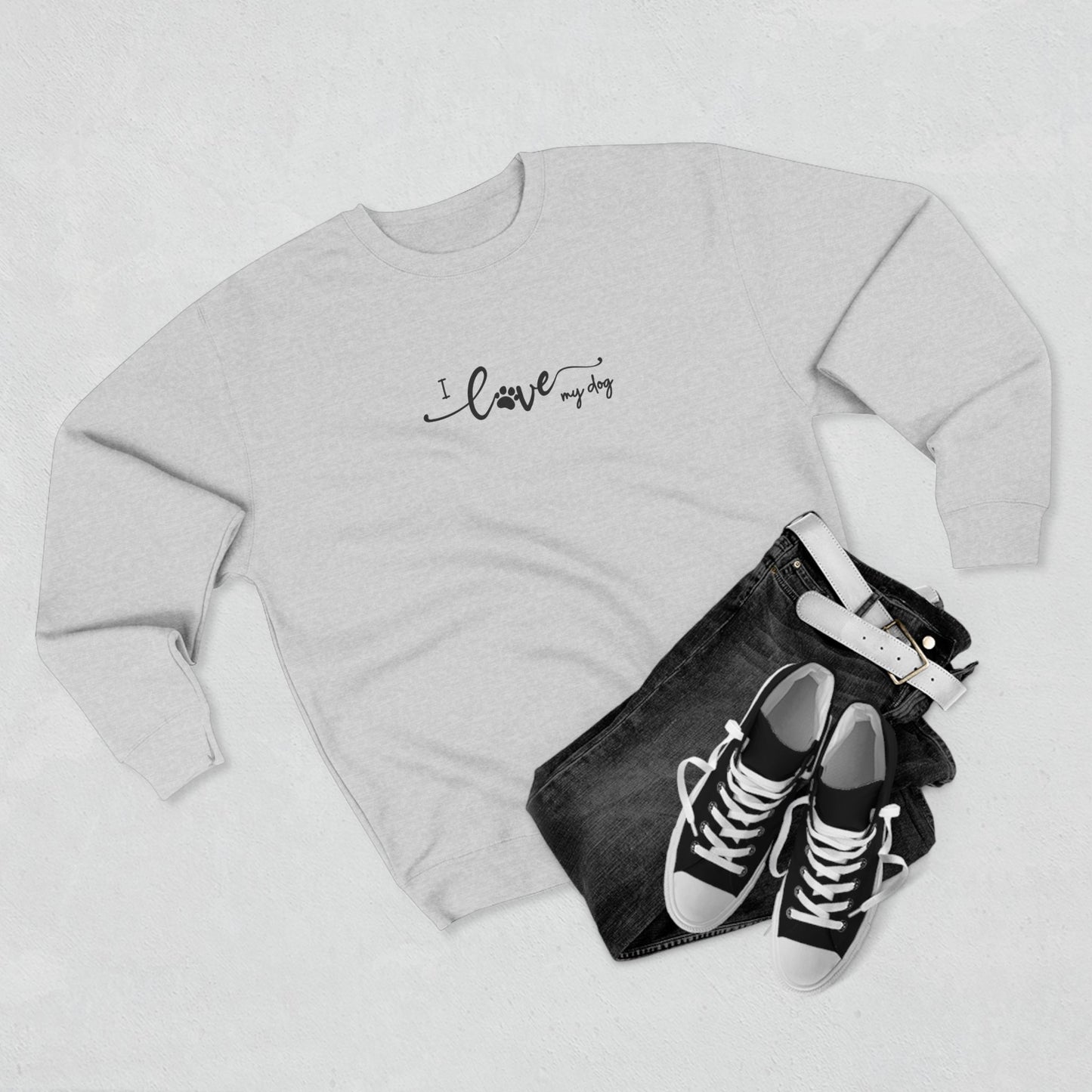 I Love My Dog Men's Crewneck