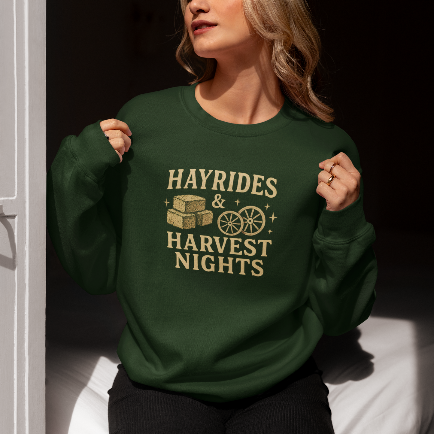 Hayrides & Harvest Nights Women's Crewneck