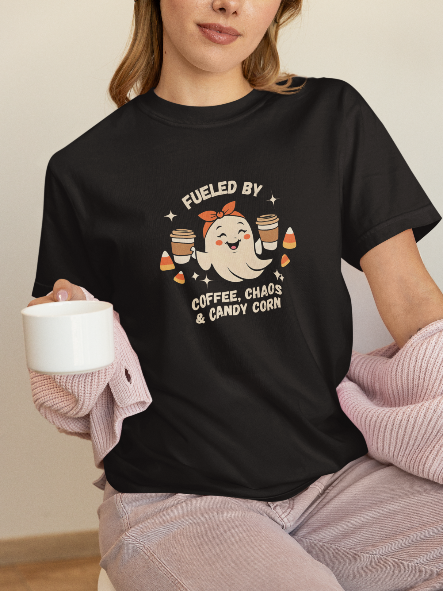 Coffee, Chaos & Candy Corn Women's T-Shirt