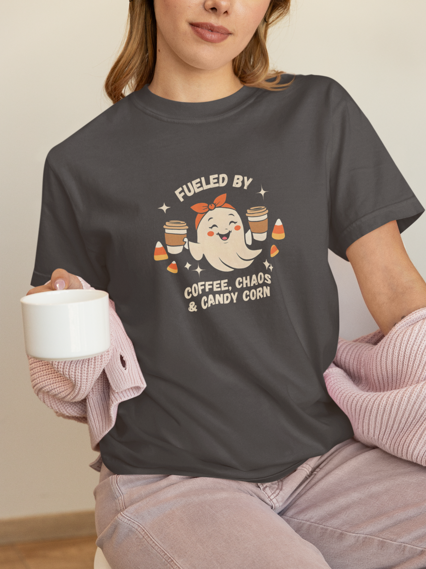Coffee, Chaos & Candy Corn Women's T-Shirt