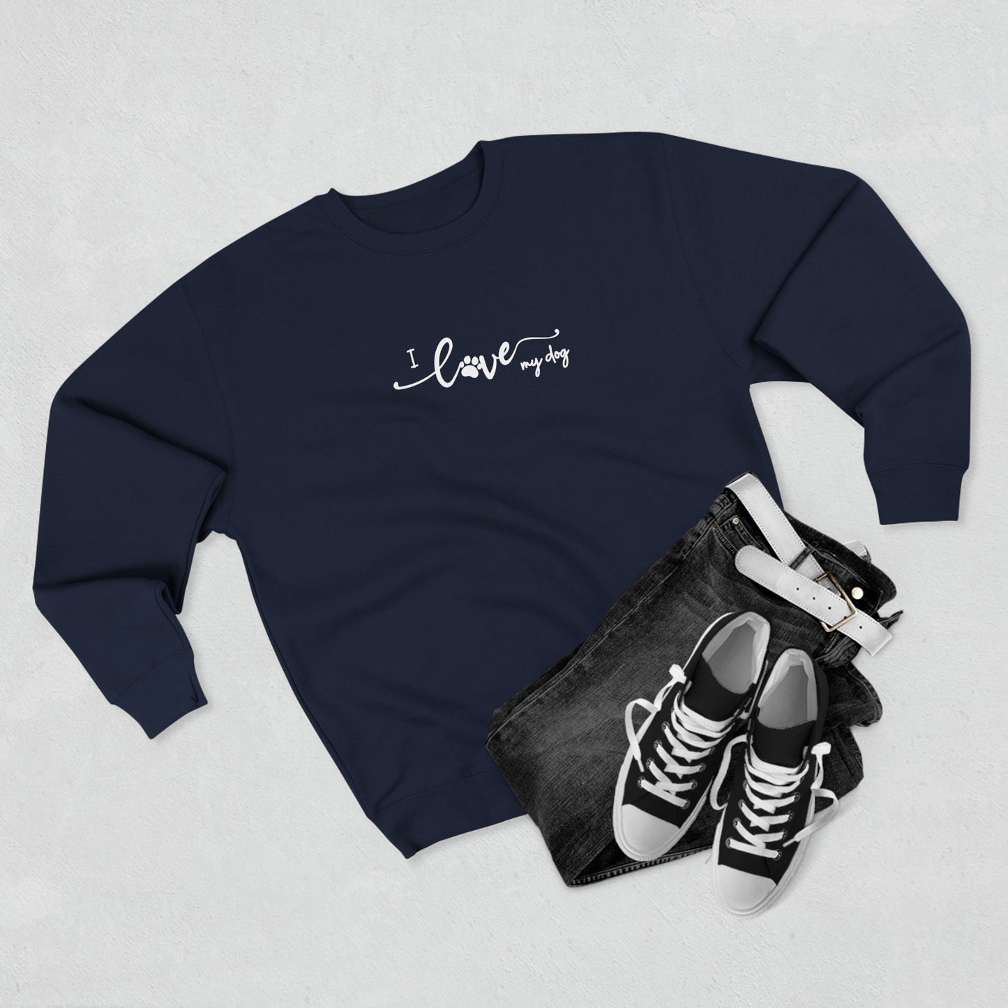 I Love My Dog Men's Crewneck