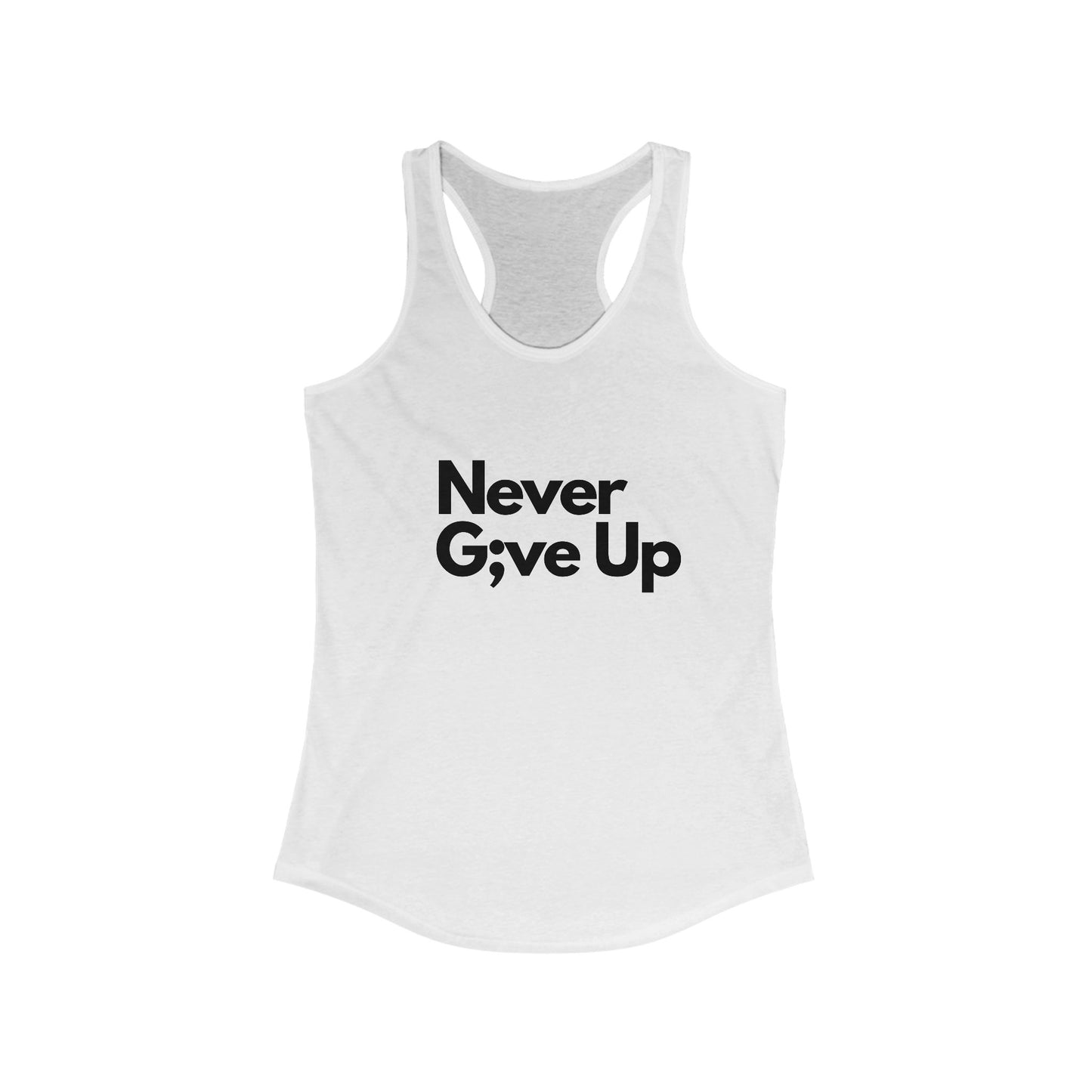 Never G;ve Up Women's Tank