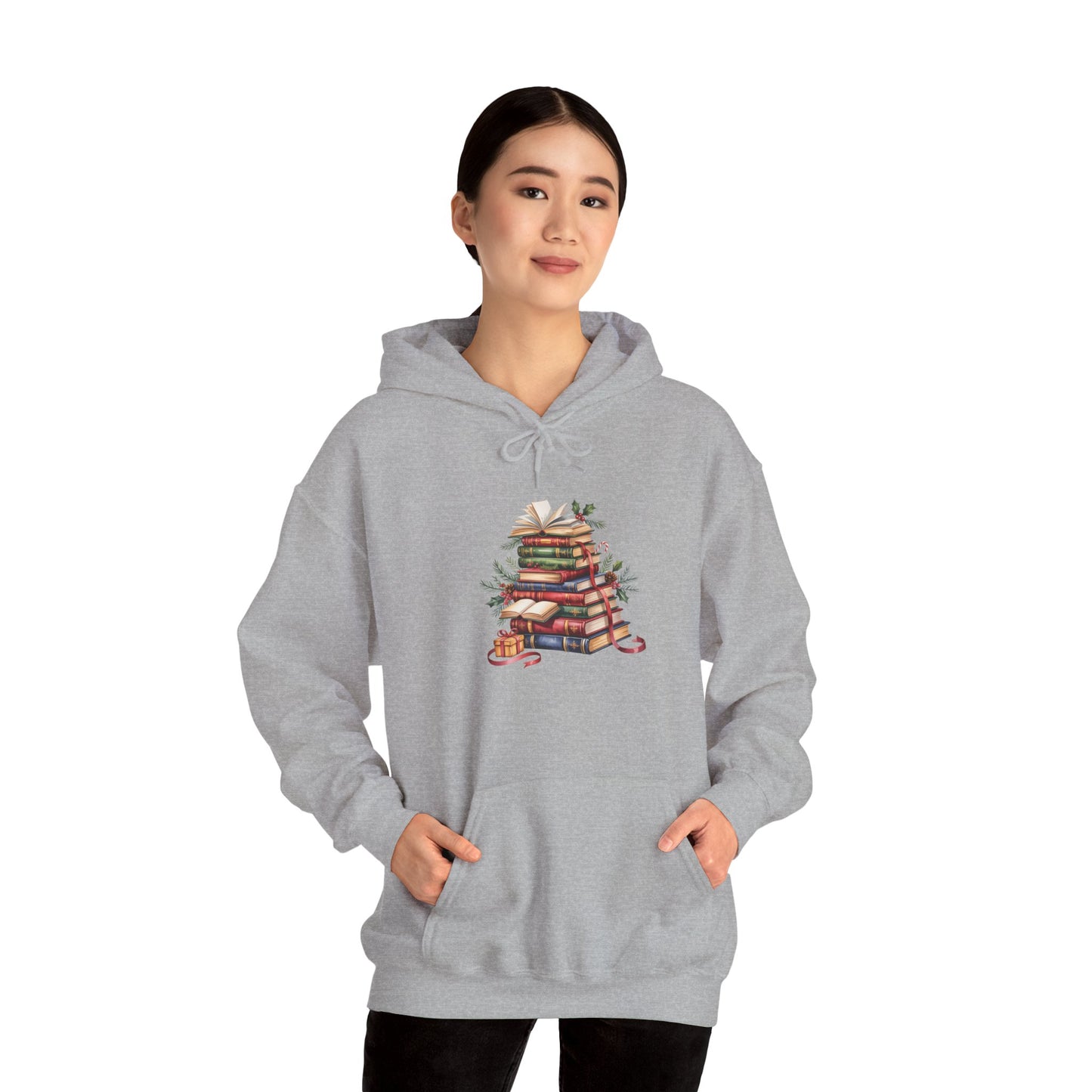 Vintage Booklover Holiday Hoodie