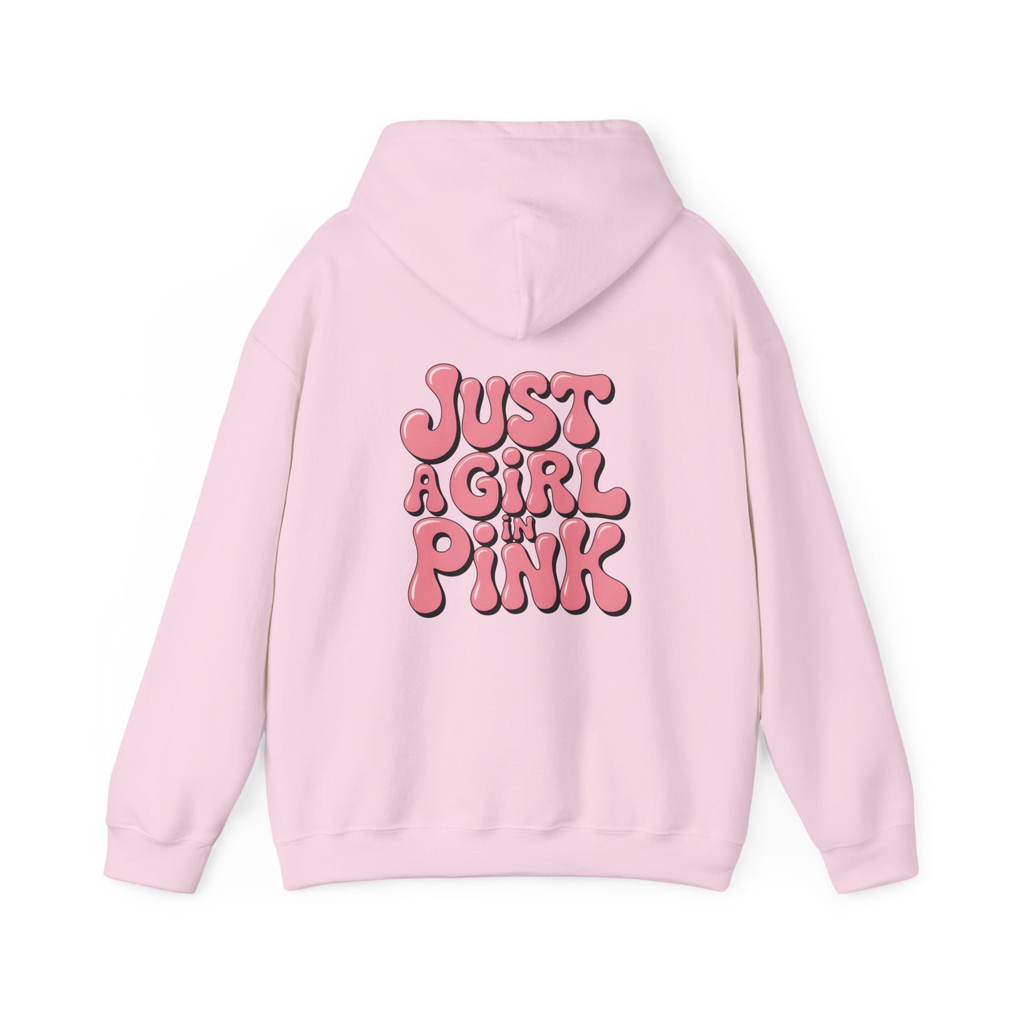 Just a Girl in Pink Hoodie