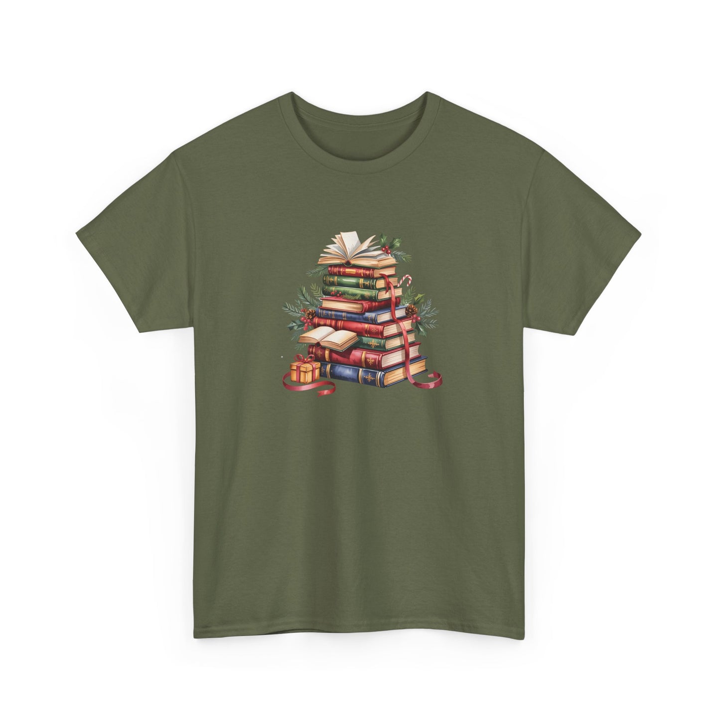 Vintage Booklover Holiday T-Shirt