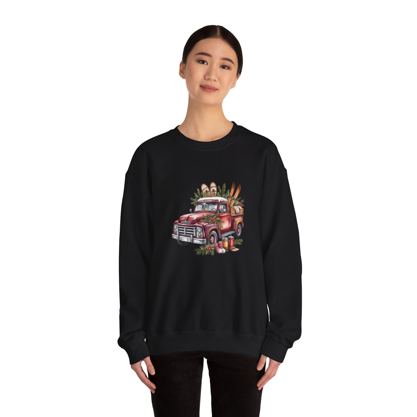 Retro Holiday Truck Women's Crewneck