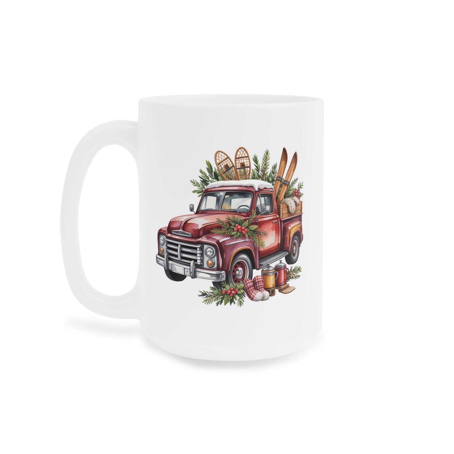 Retro Holiday Truck Mug