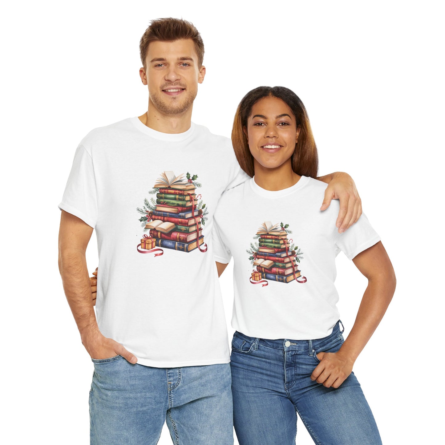 Vintage Booklover Holiday T-Shirt