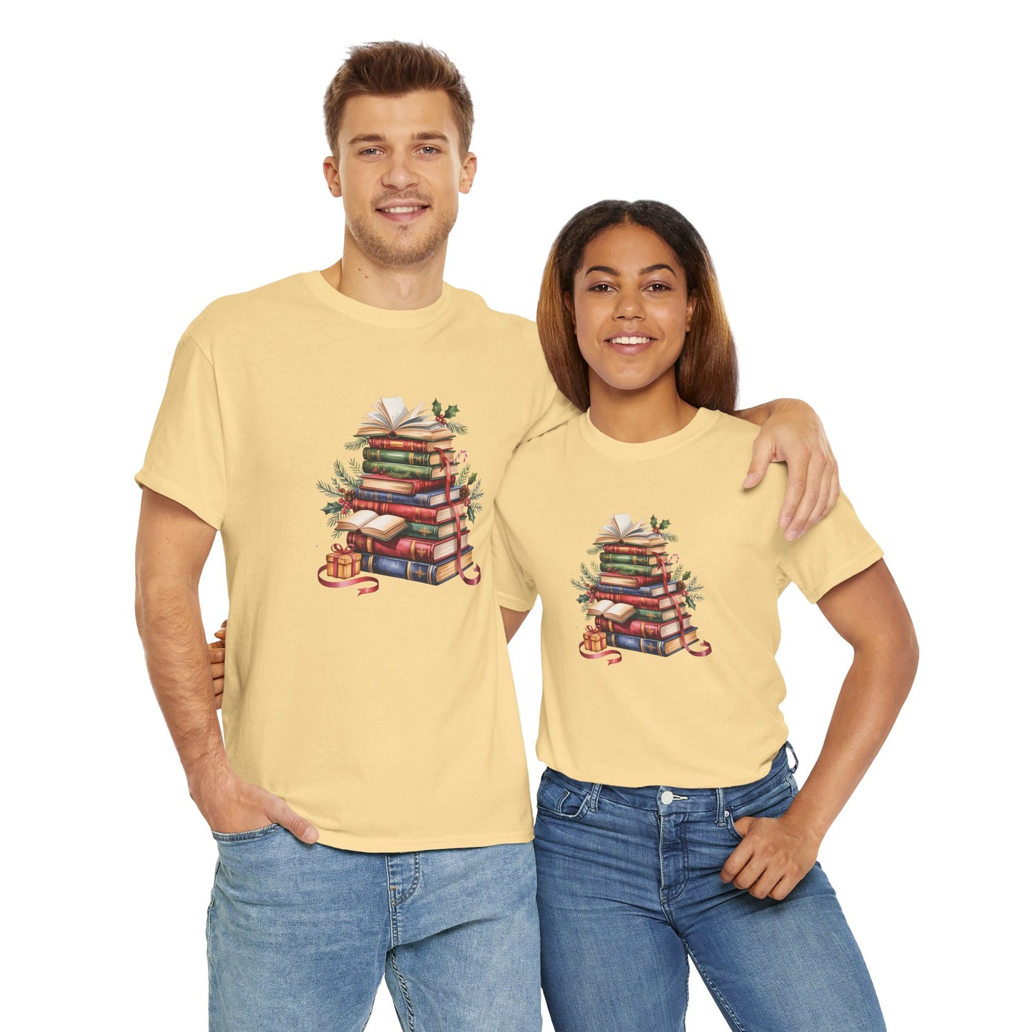 Vintage Booklover Holiday T-Shirt