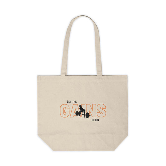 "Let the Gains Begin" Canvas Bag