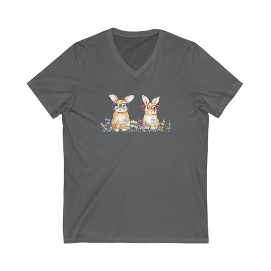 Bunny Duo Men's V Neck T-Shirt