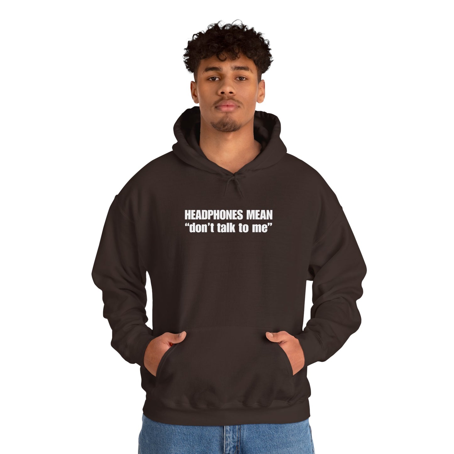 "Headphones Mean Don't Talk to Me" Men's Hoodie