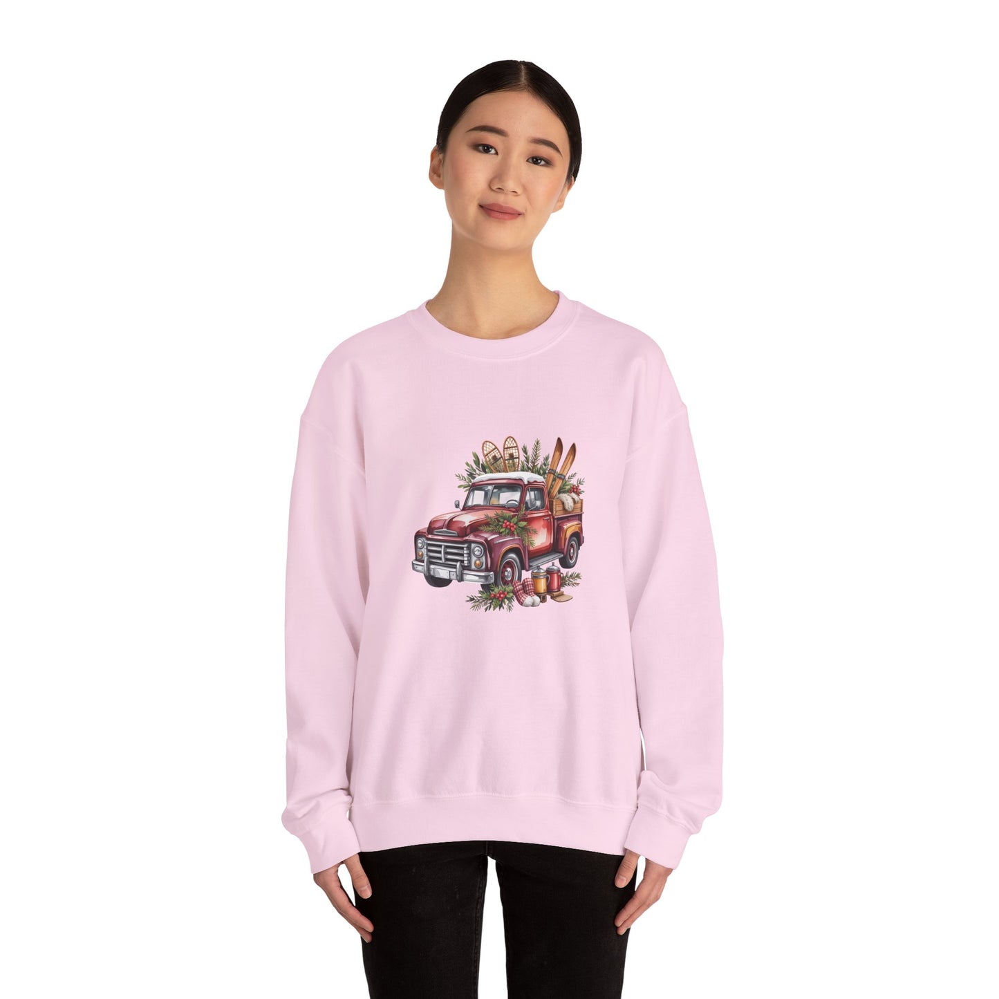 Retro Holiday Truck Women's Crewneck