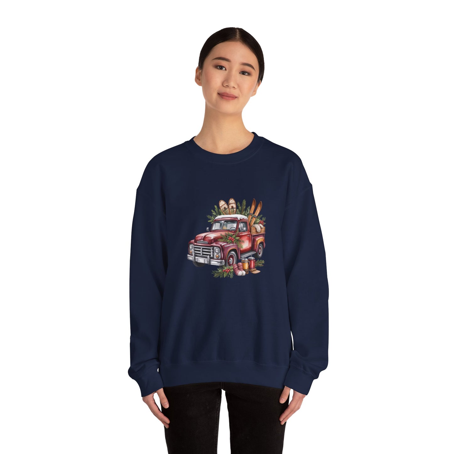 Retro Holiday Truck Women's Crewneck