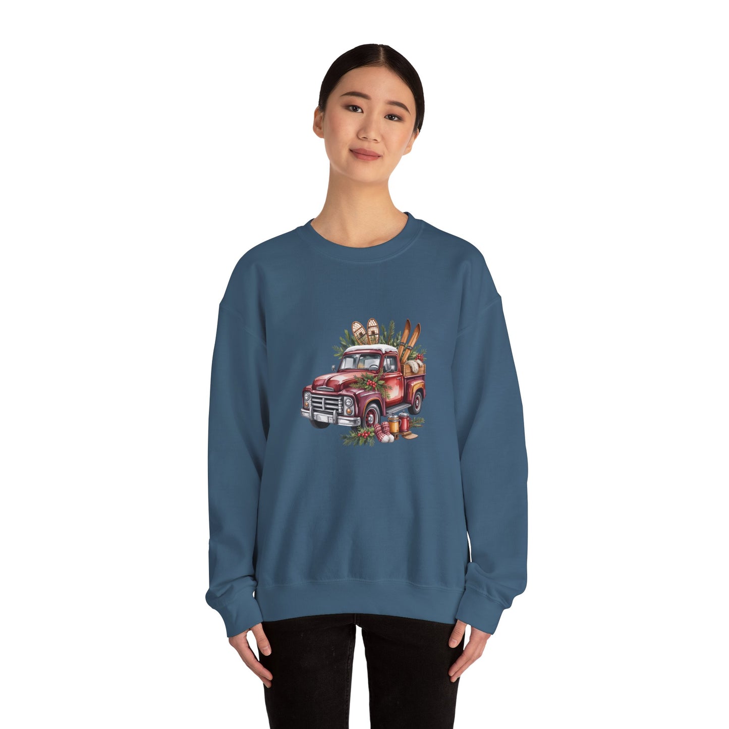 Retro Holiday Truck Women's Crewneck