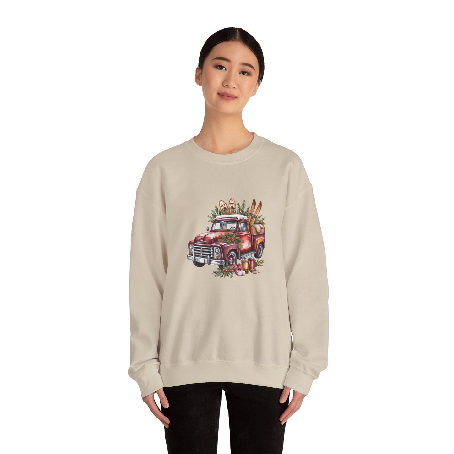 Retro Holiday Truck Women's Crewneck