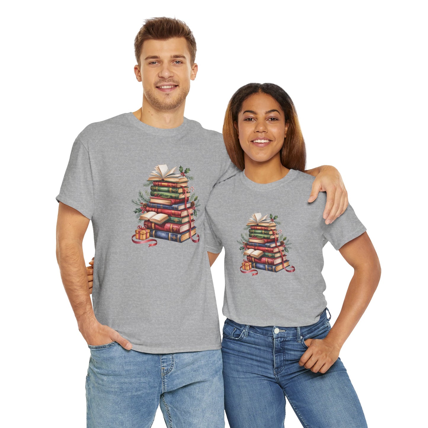 Vintage Booklover Holiday T-Shirt