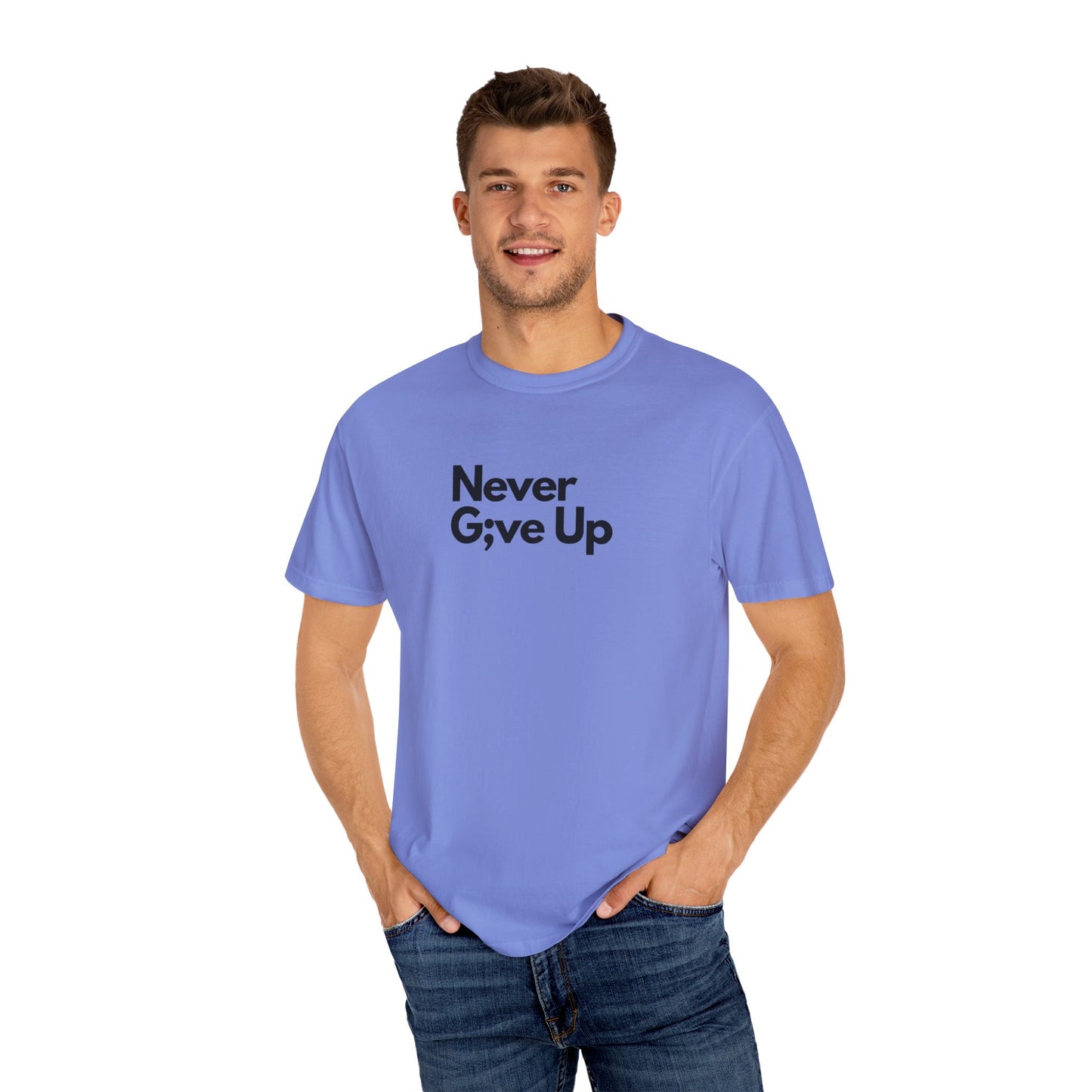 Never G;ve Up Men's T-Shirt