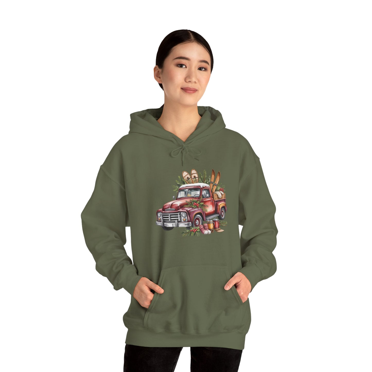 Retro Holiday Truck Hoodie