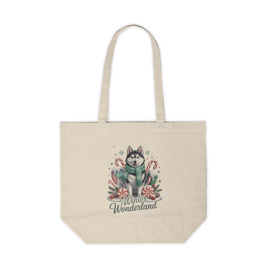 Husky Holiday Canvas Bag