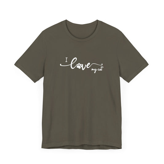 I Love My Cat Men's T-Shirt - Cute Cat Lover Tee for Pet Owners