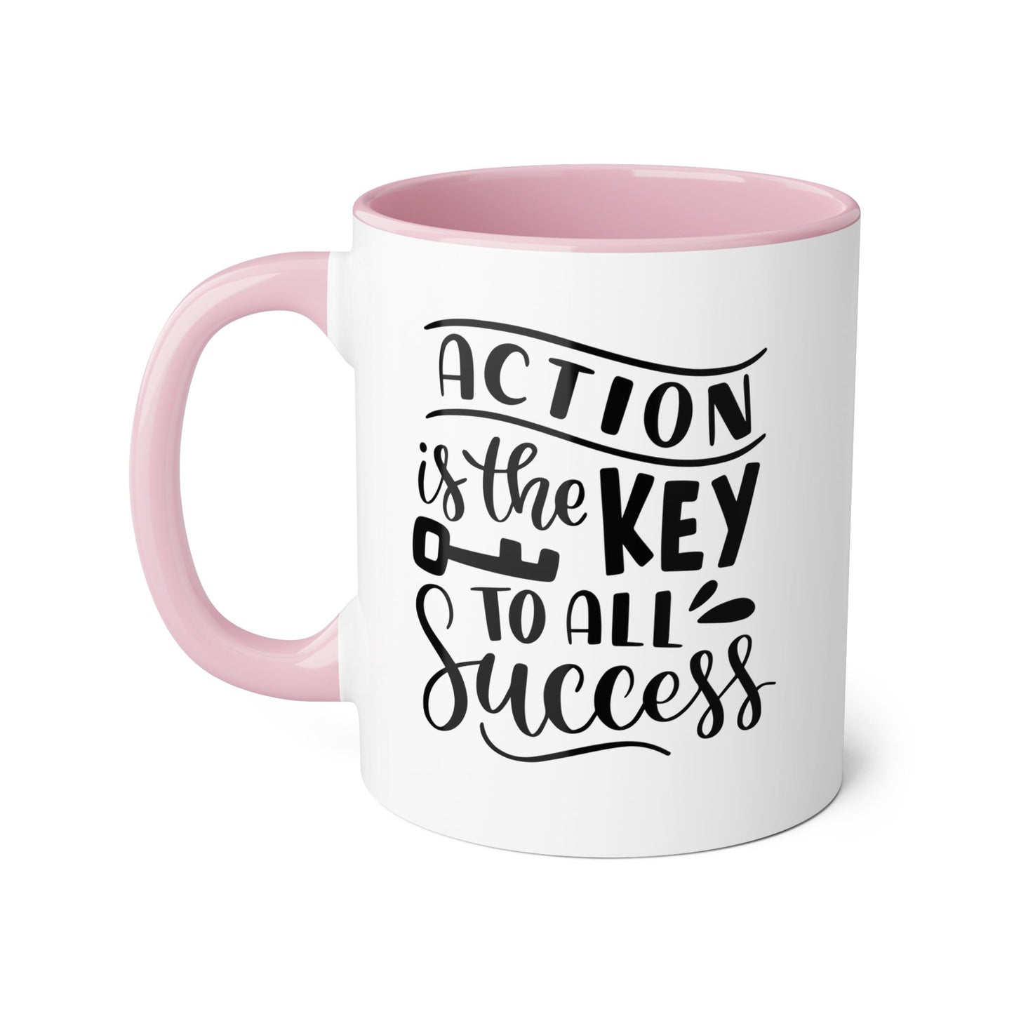 Action is  Key to  Success 2 Tone Mug