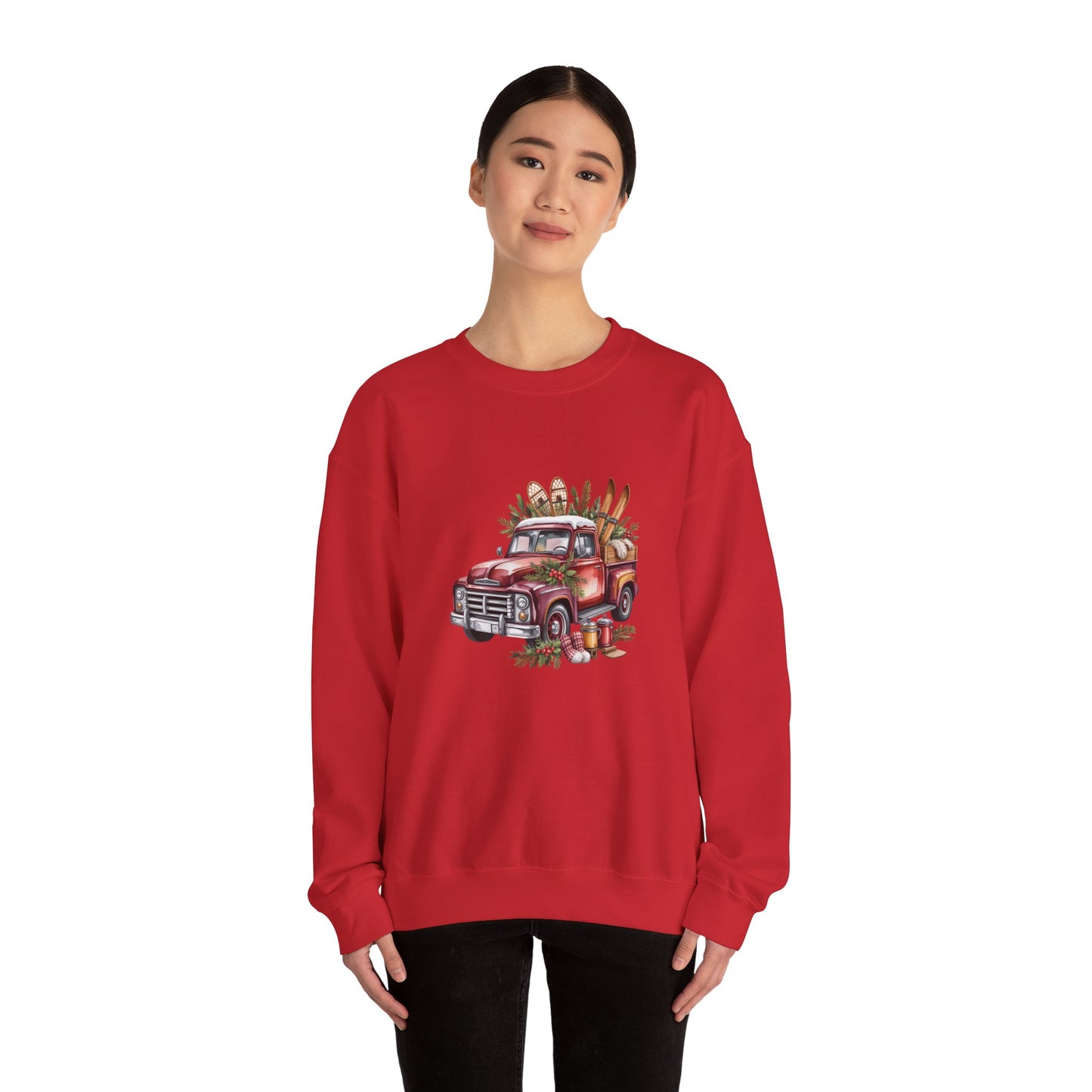 Retro Holiday Truck Women's Crewneck