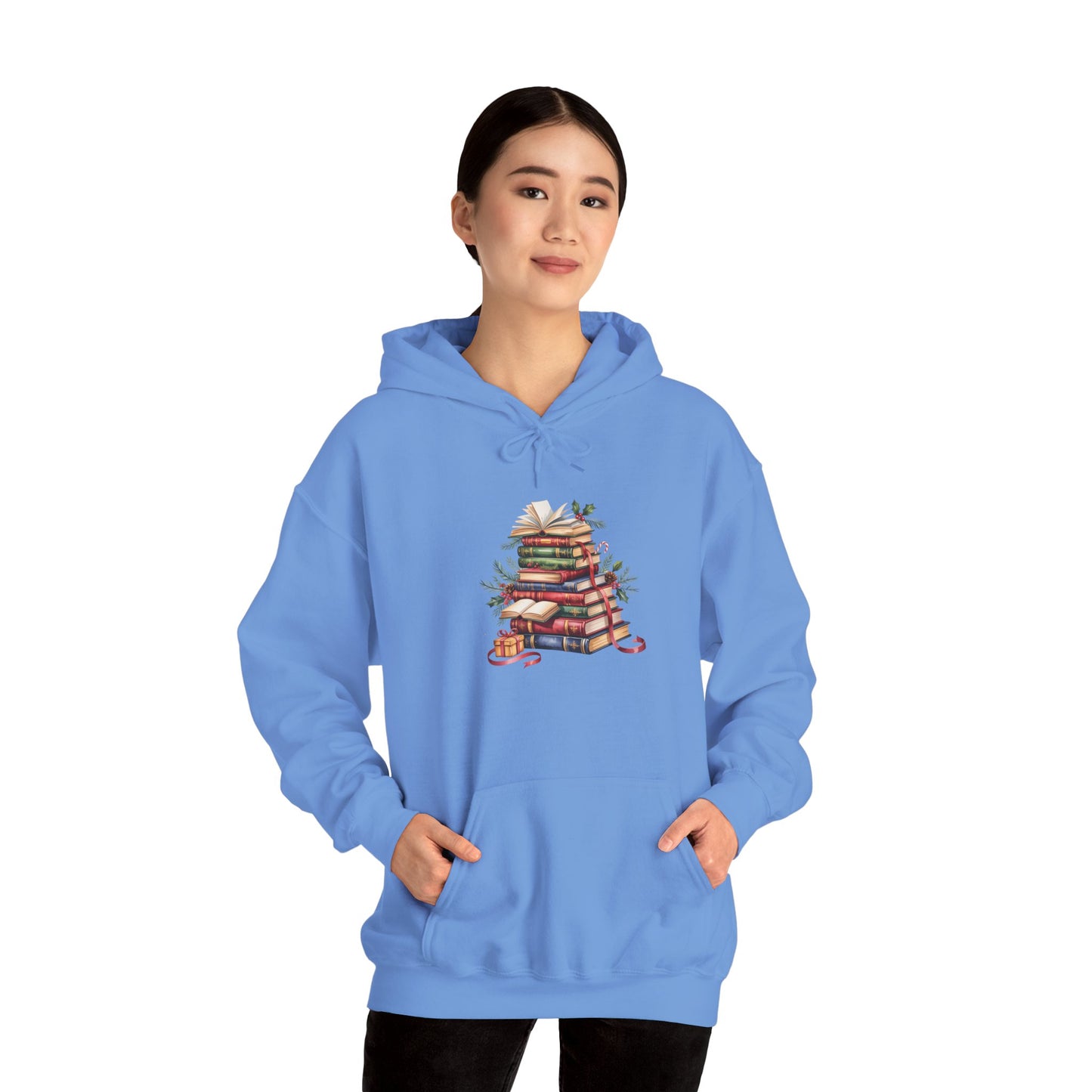 Vintage Booklover Holiday Hoodie