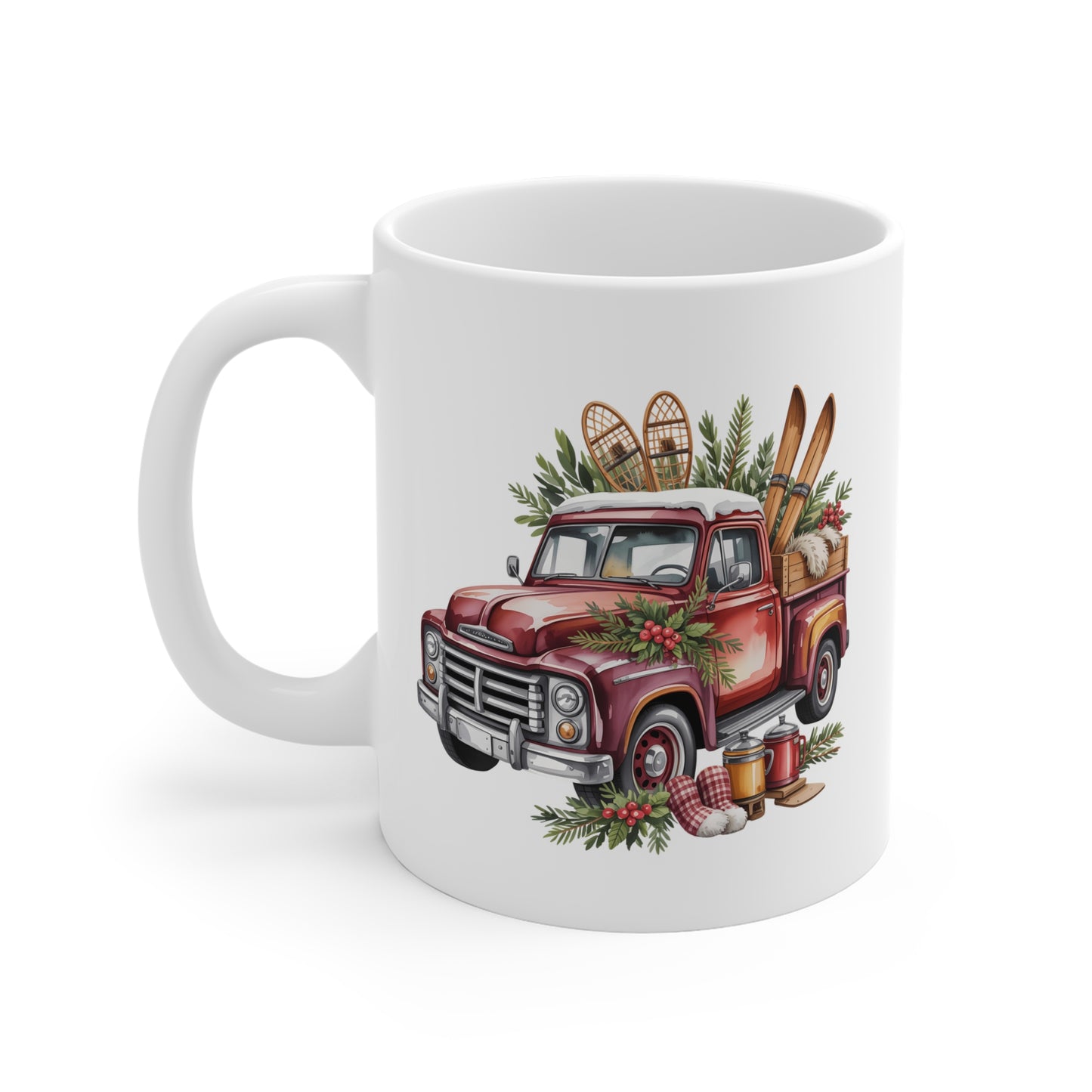 Retro Holiday Truck Mug
