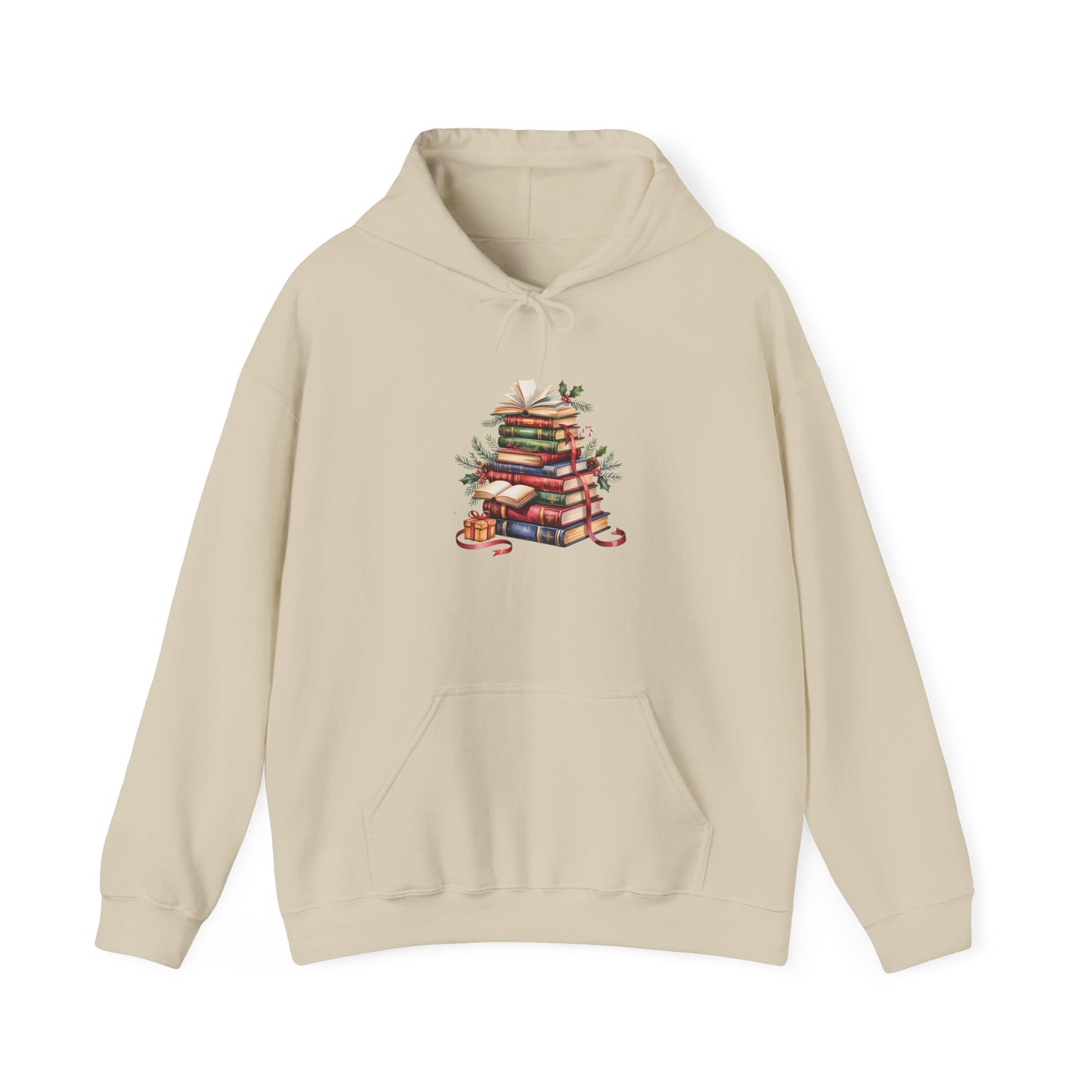Vintage Booklover Holiday Hoodie