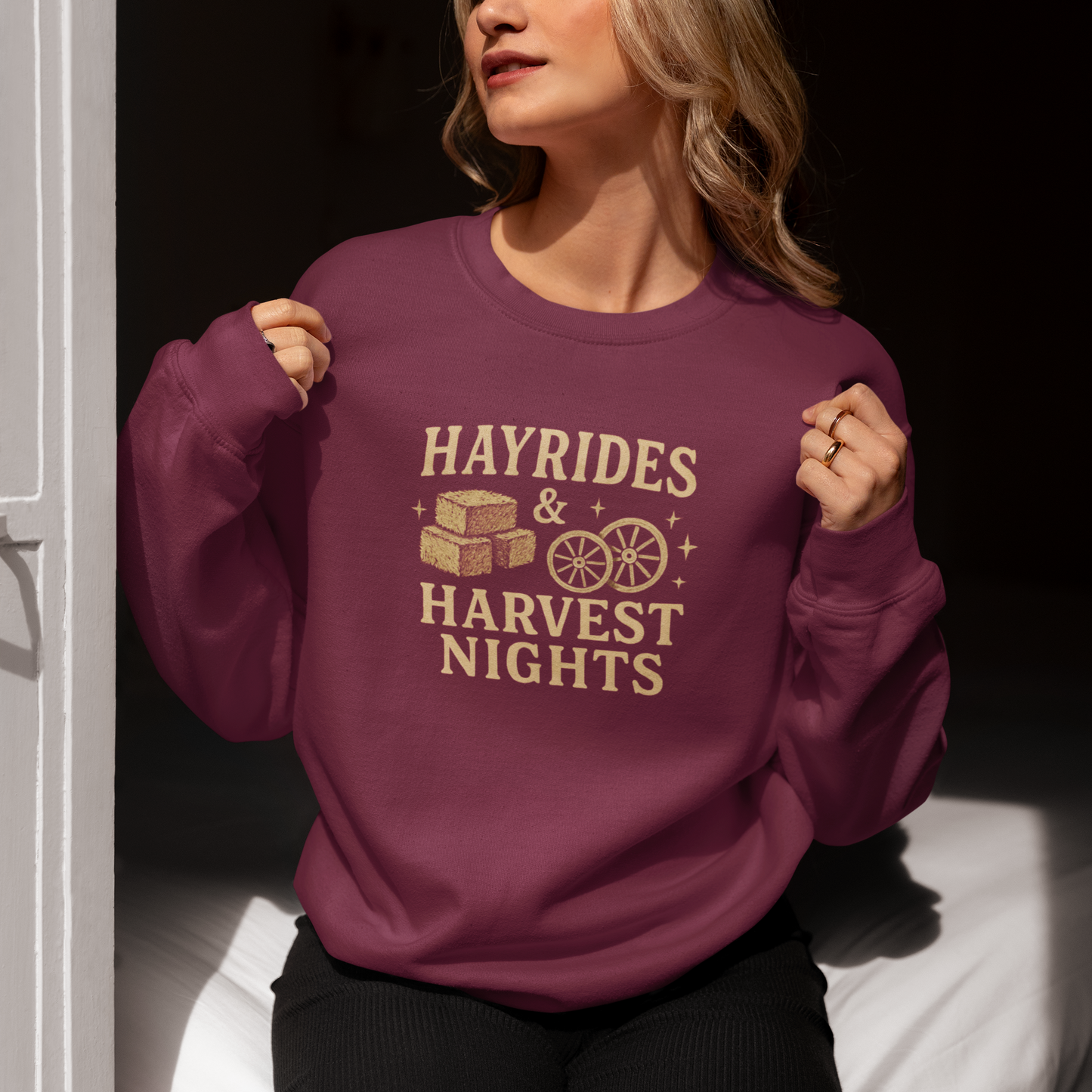 Hayrides & Harvest Nights Women's Crewneck