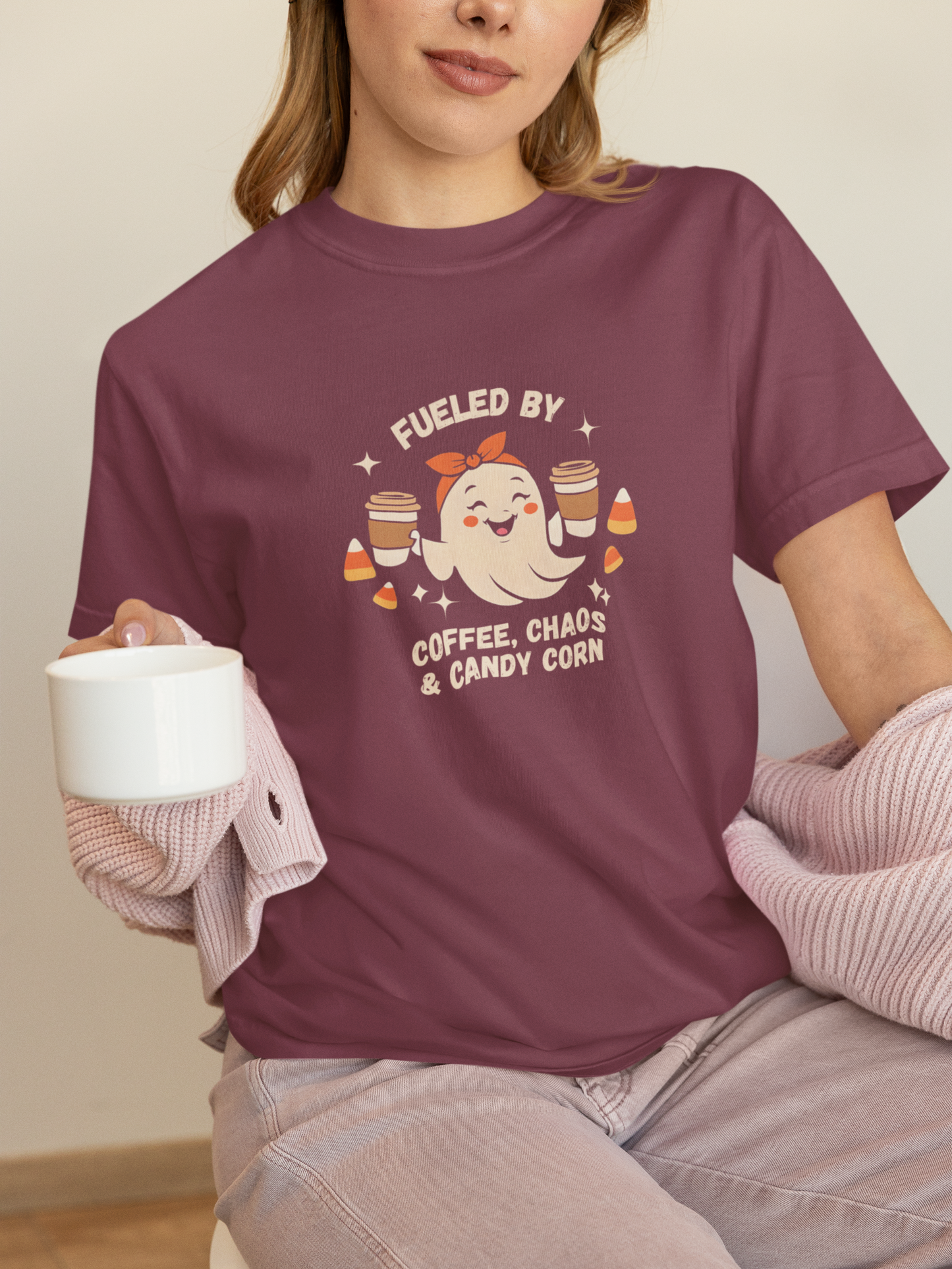 Coffee, Chaos & Candy Corn Women's T-Shirt
