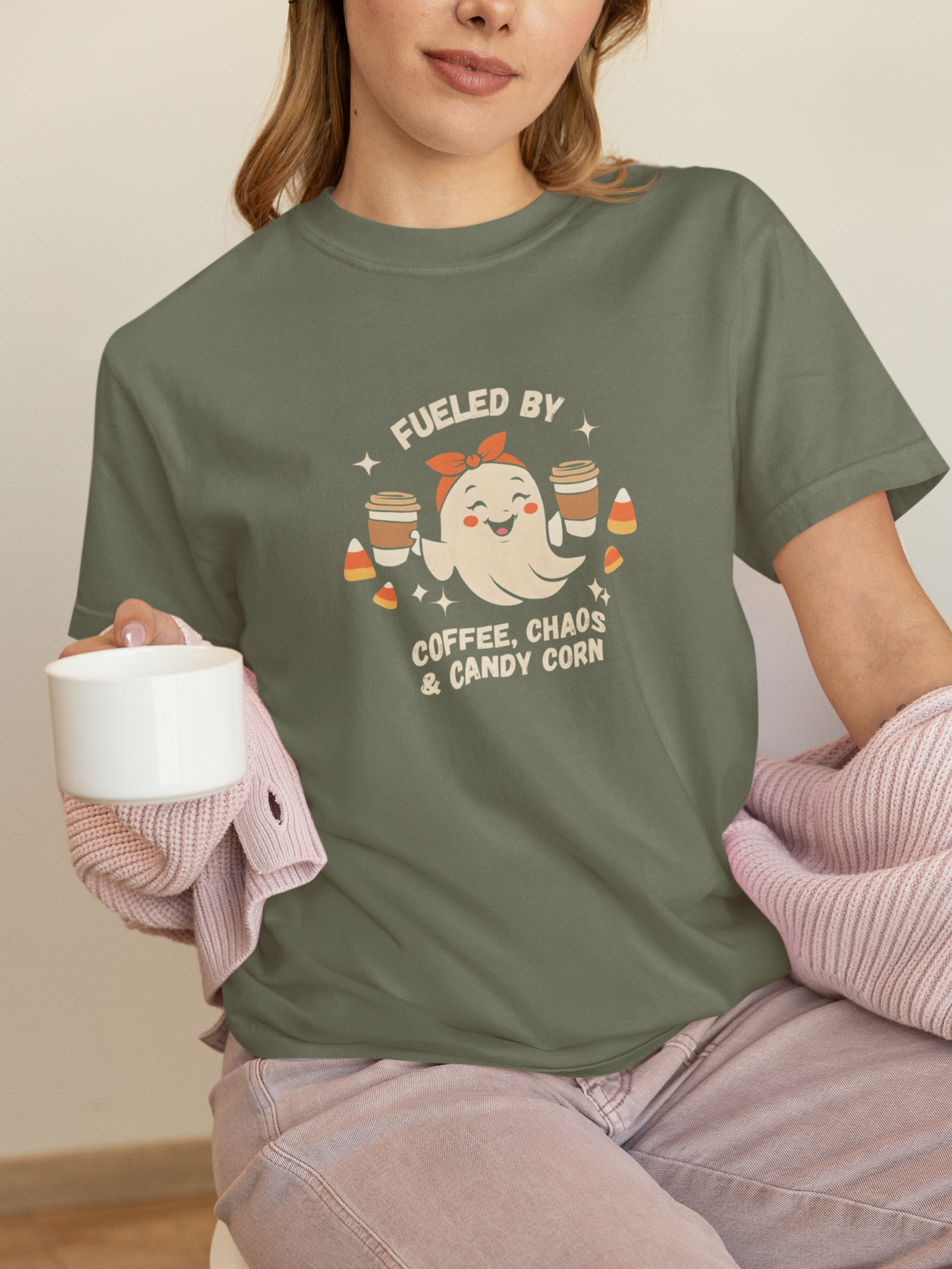 Coffee, Chaos & Candy Corn Women's T-Shirt