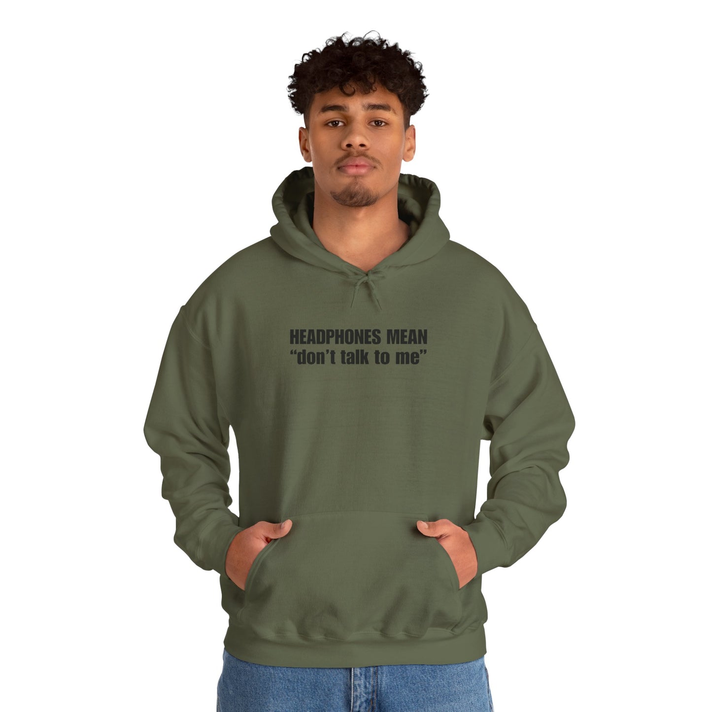 "Headphones Mean Don't Talk to Me" Men's Hoodie