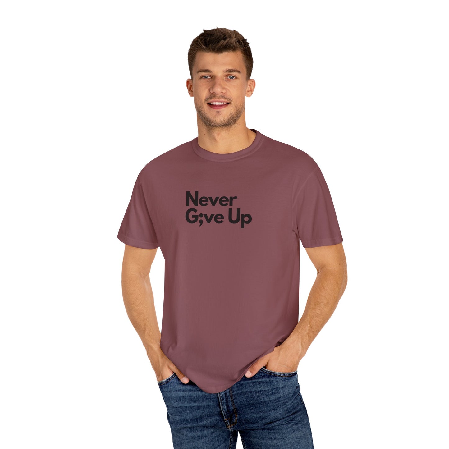 Never G;ve Up Men's T-Shirt