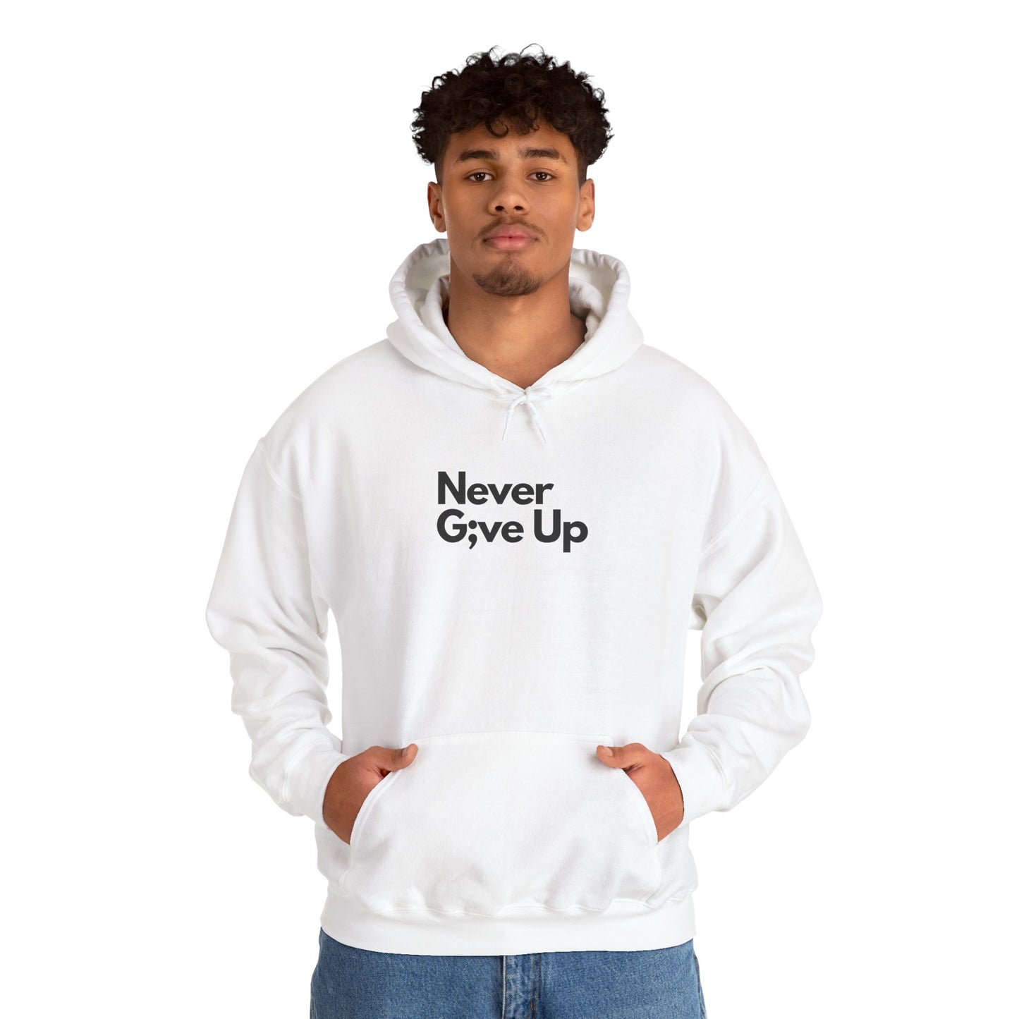 Never G;ve Up Men's Hoodie