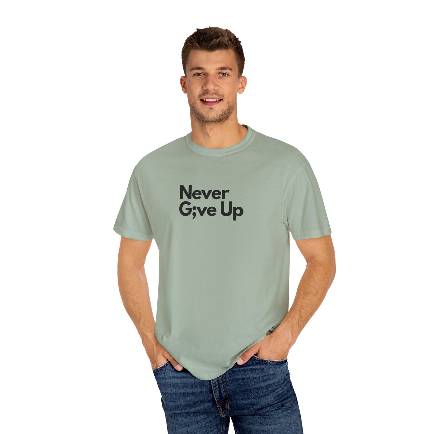 Never G;ve Up Men's T-Shirt