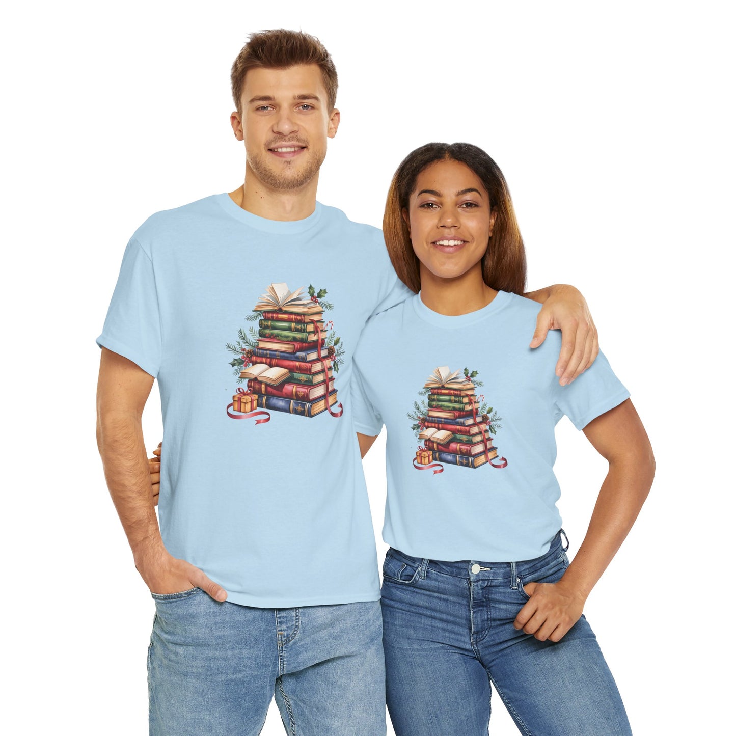Vintage Booklover Holiday T-Shirt