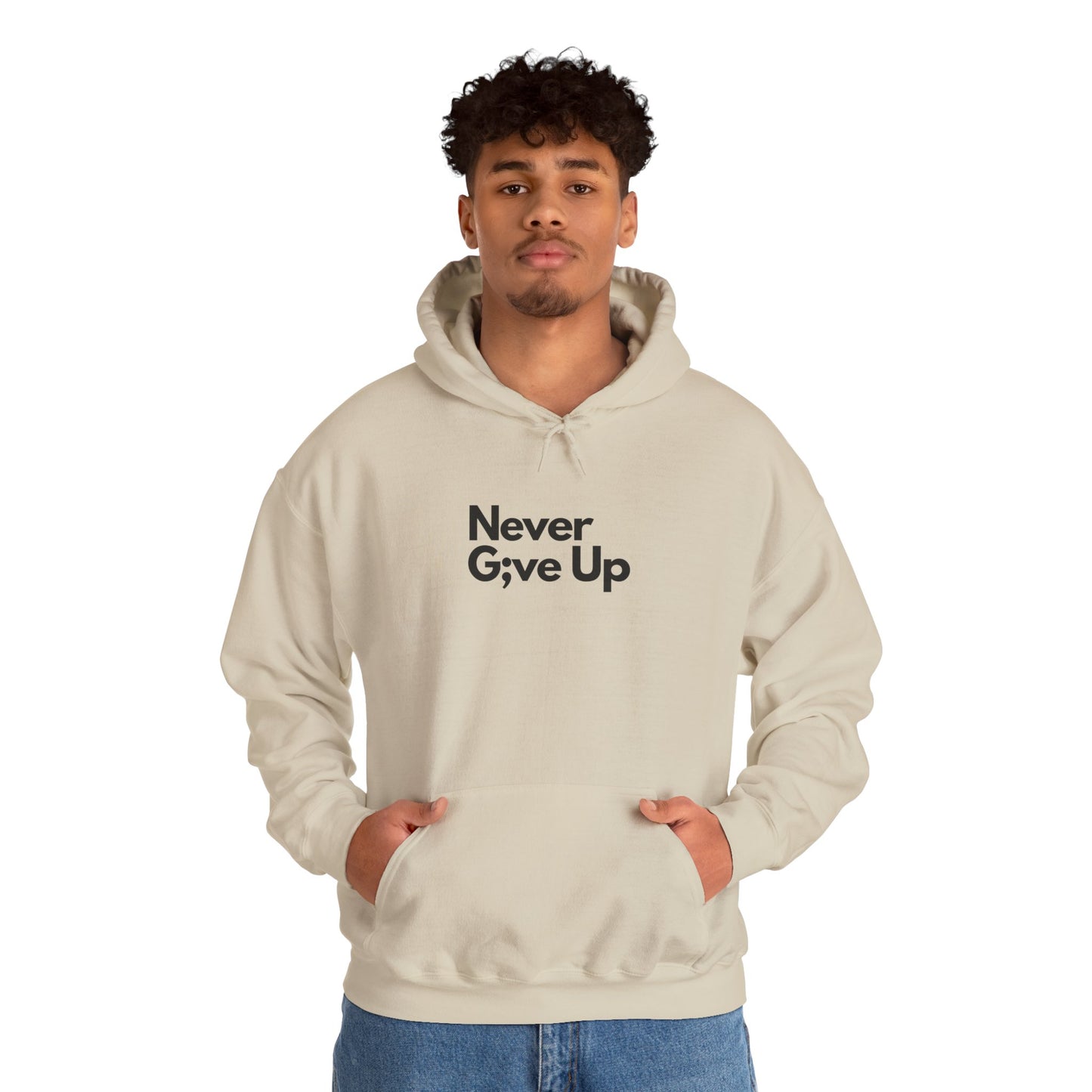 Never G;ve Up Men's Hoodie