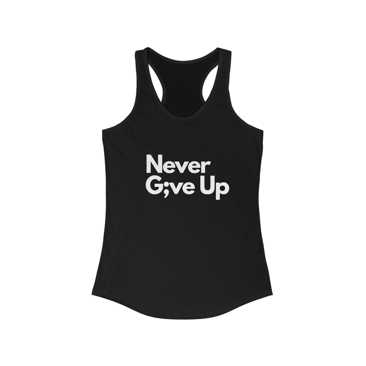 Never G;ve Up Women's Tank